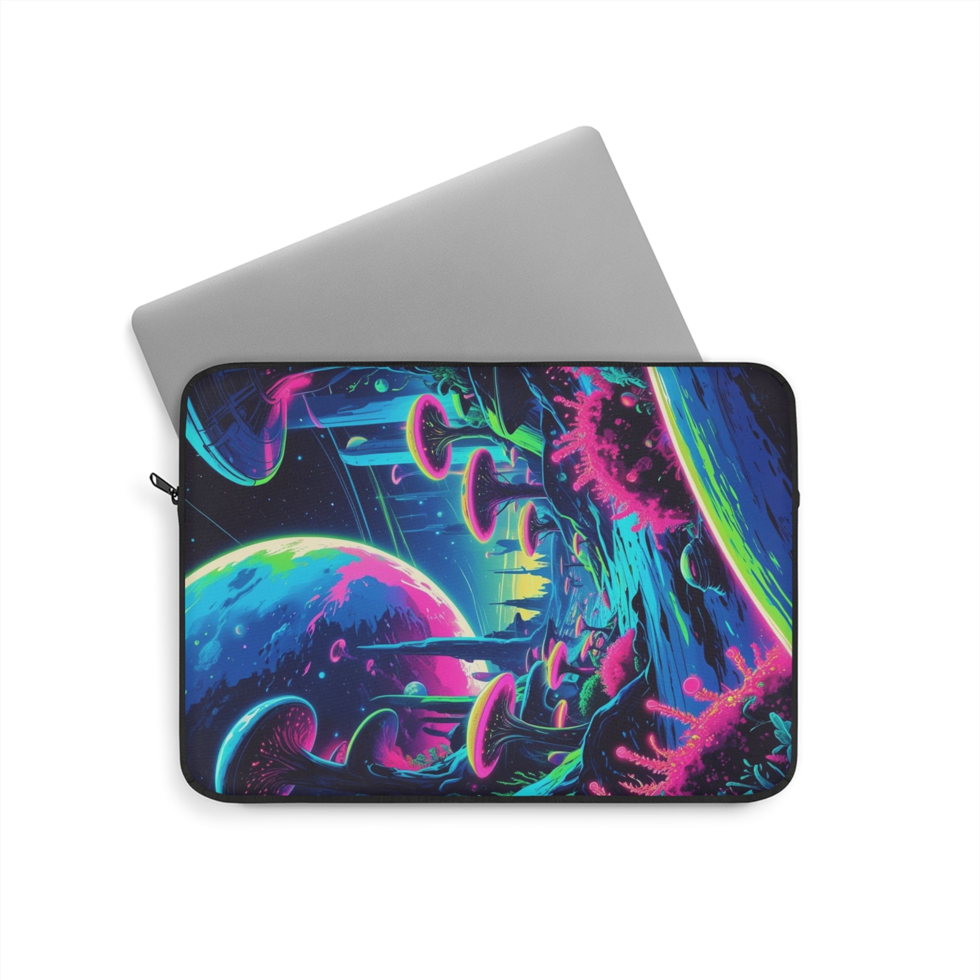 Cosmic Dreamscape Laptop Sleeve - Galaxy Art, Neon Colors, Space Themed Accessories, Gift for Tech Lovers, Unique Computer Cases