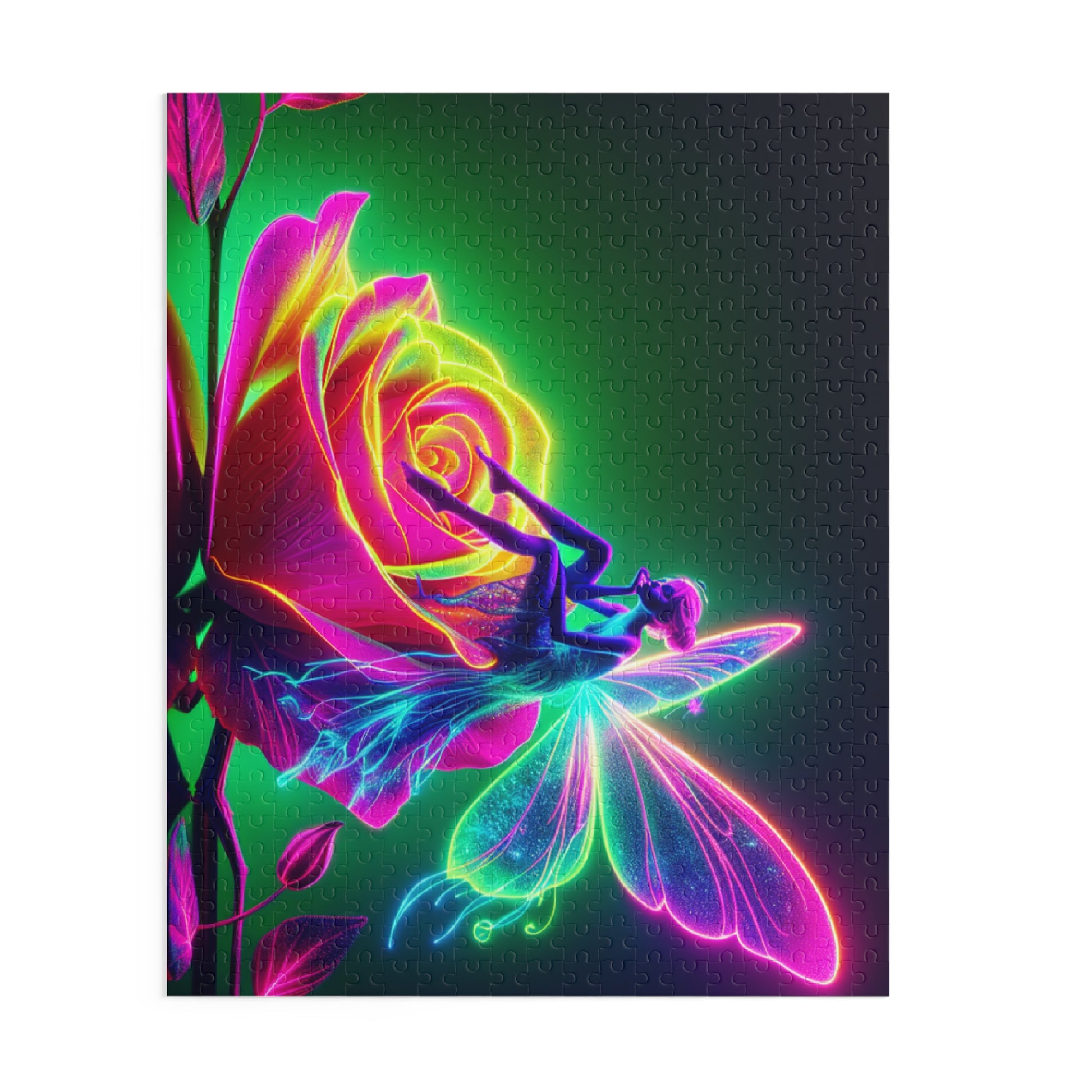 Enchanted Fairy Rose Puzzle - Colorful 500-Piece Jigsaw for Relaxation, Gift for Friends, Home Decor, Family Bonding, Magical Art