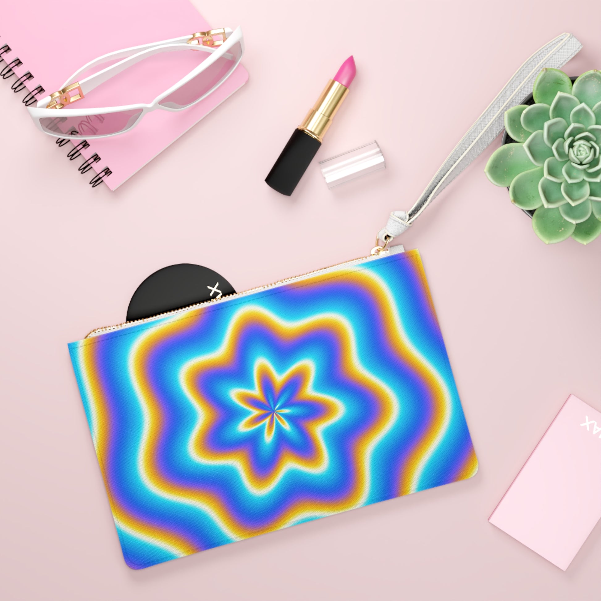 Vibrant Abstract Clutch Bag | Boho Chic Accessory, Colorful Handbag, Festival Essential, Trendy Wristlet, Unique Gift Idea