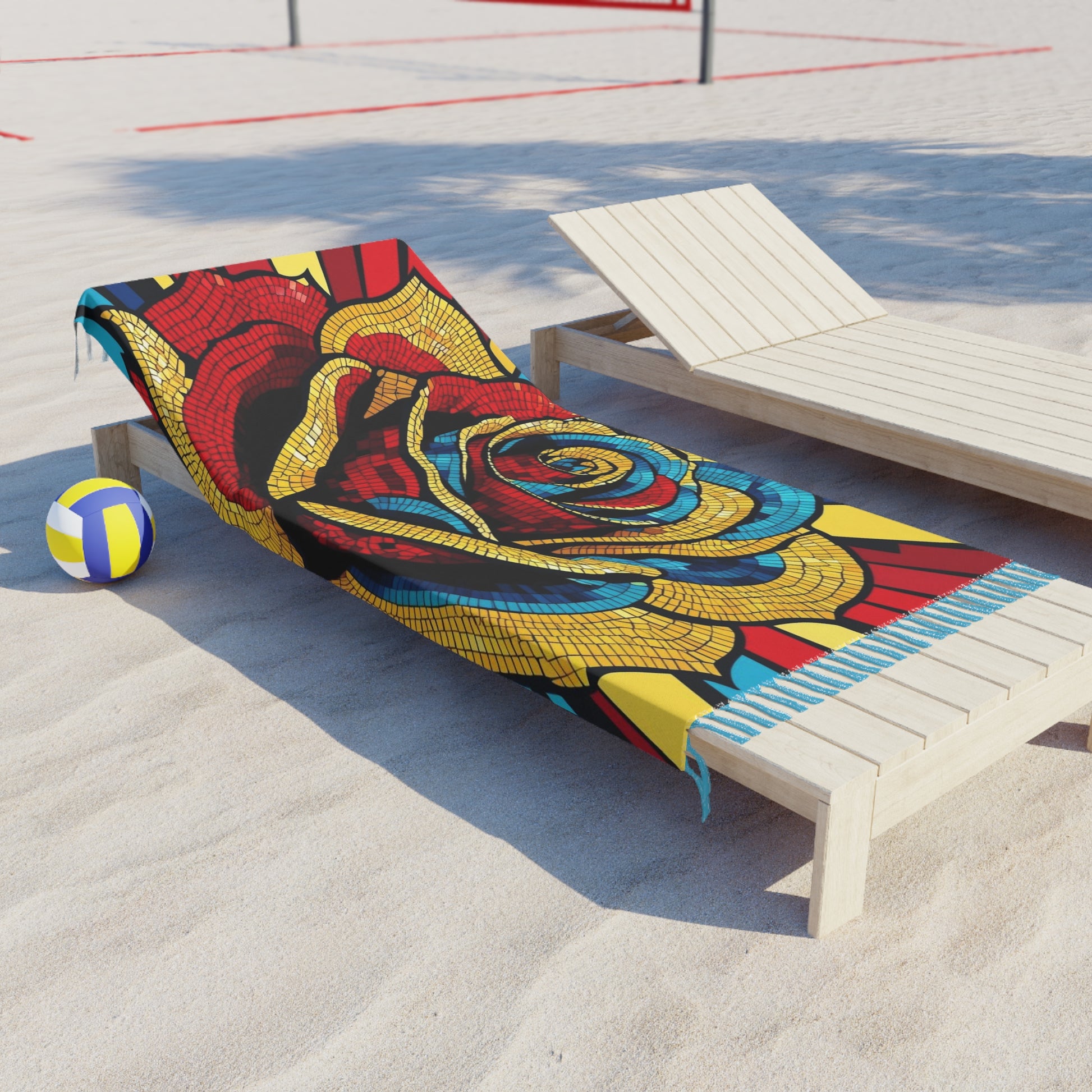 Boho Rose Beach Blanket | Colorful Bohemian Throw for Summer, Travel, Picnic, Festival, Beach Days