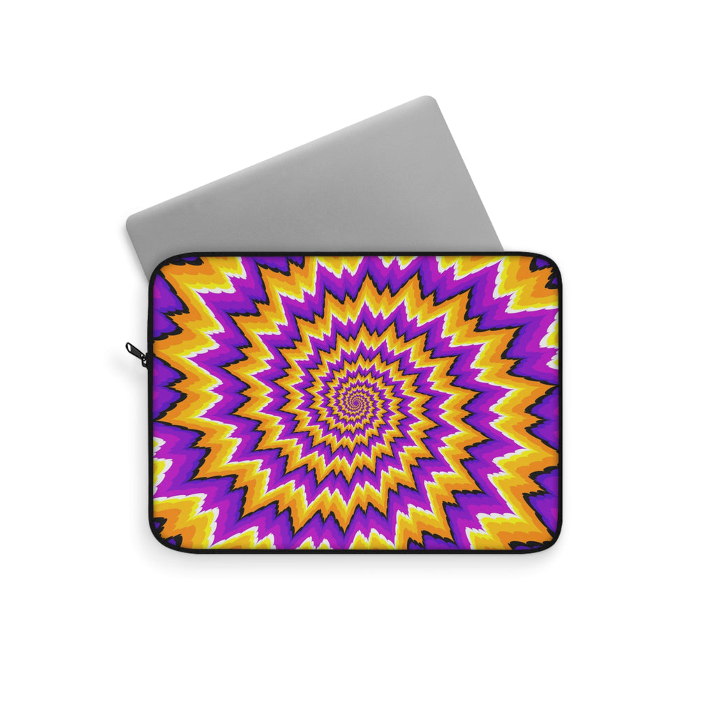 Vibrant Spiral Laptop Sleeve | Colorful Tech Case, Gift for Students, Trendy Laptop Bag, Unique Protectors, Festival Vibes