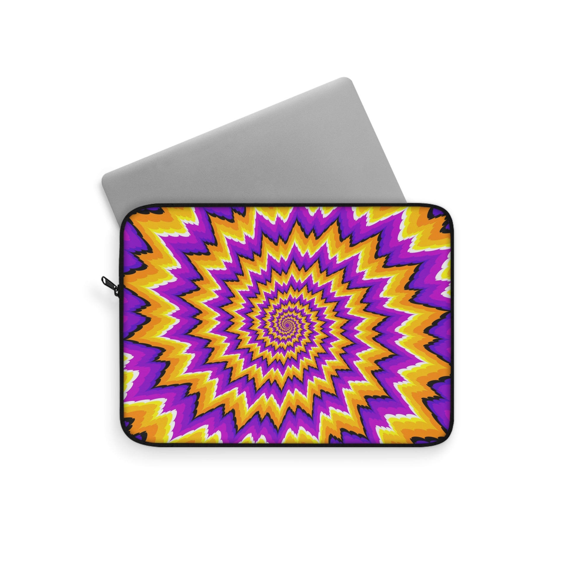 Vibrant Spiral Laptop Sleeve | Colorful Tech Case, Gift for Students, Trendy Laptop Bag, Unique Protectors, Festival Vibes