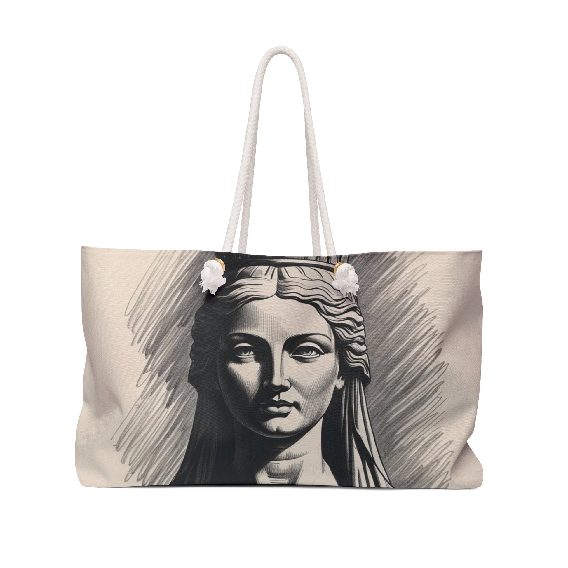 Elegant Goddess Weekender Bag, Perfect for Travel, Beach, Gym, Tote Bag for Women, Stylish Overnight Bag