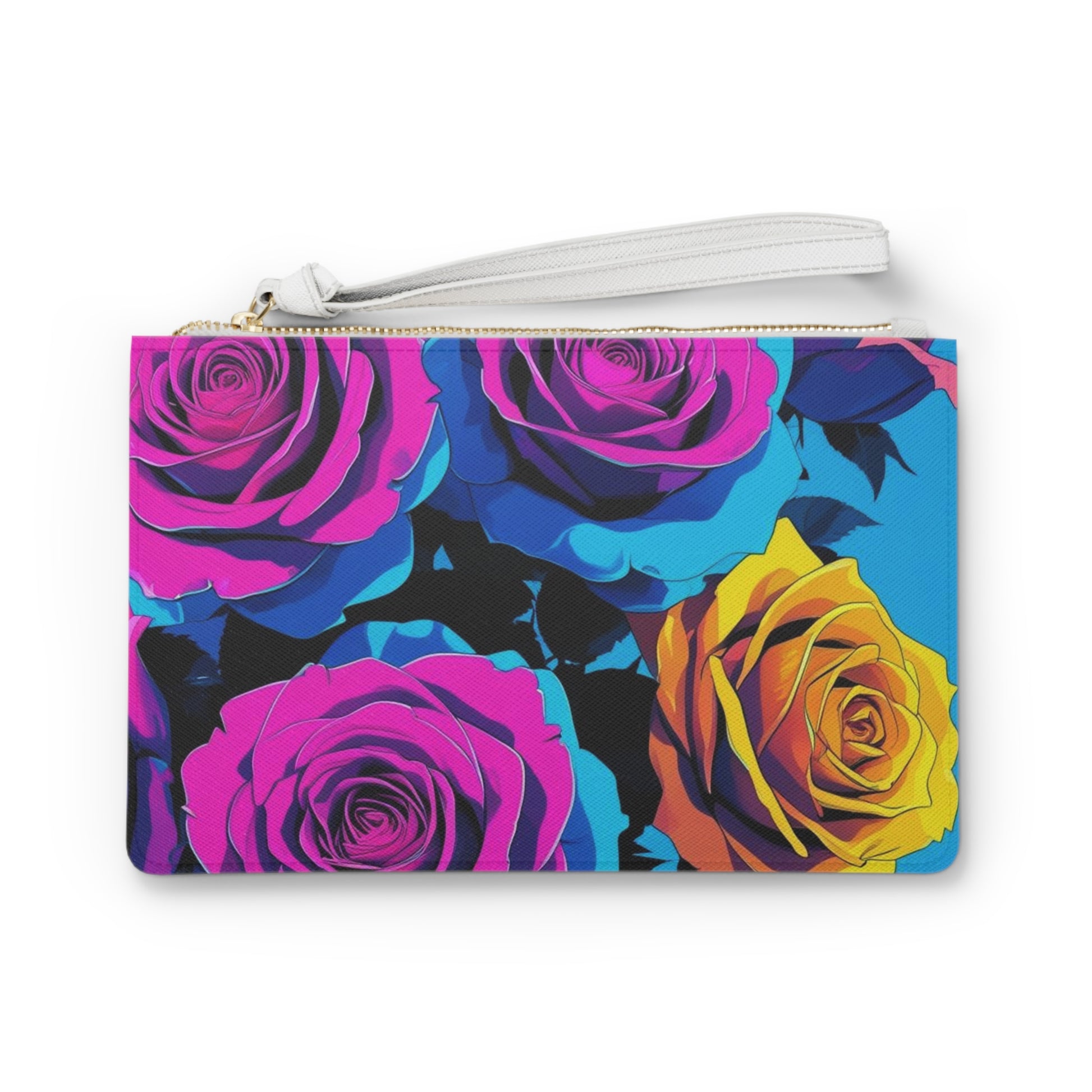 Vibrant Floral Clutch Bag | Colorful Makeup Organizer, Unique Gift for Her, Fun Party Accessory, Trendy Fashion Statement, Summer Essential