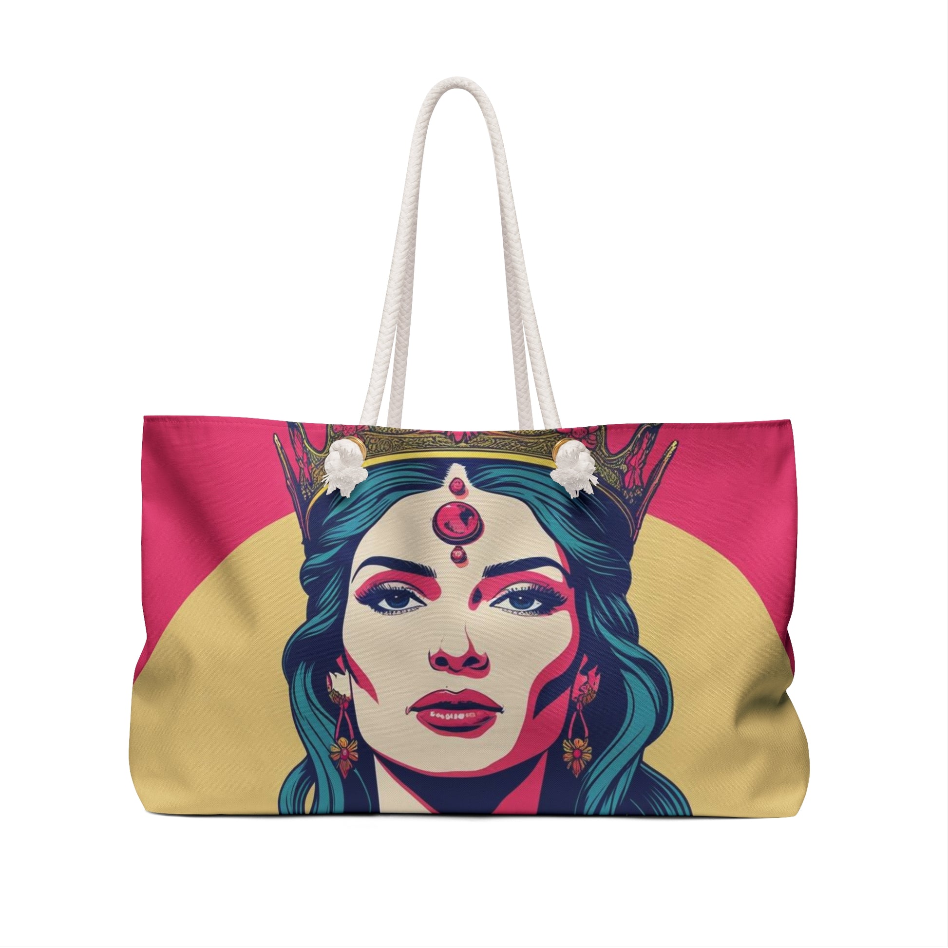 Vibrant Queen Weekender Bag | Stylish Travel Tote, Perfect for Getaways, Beach Days, Yoga, Mother’s Day Gift, Festival Carryall