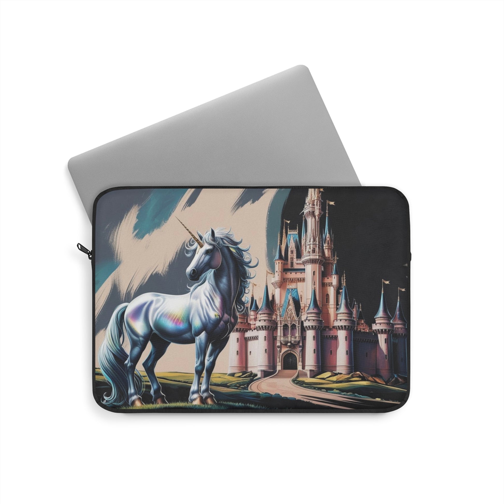 Unicorn Castle Laptop Sleeve | Protective Tech Case, Gift for Kids | Fantasy Artwork, Computer Accessory, Birthday Gift