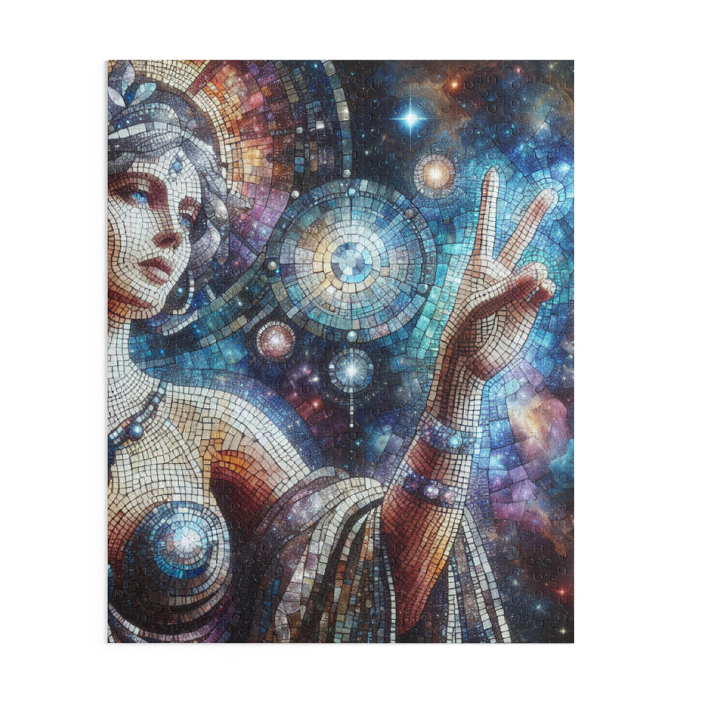 Celestial Mosaic Puzzle - 120, 252, 500-Piece, Art Puzzle for Space Lovers, Meditation Gift, Family Fun, Home Decor, Unique Gift Idea