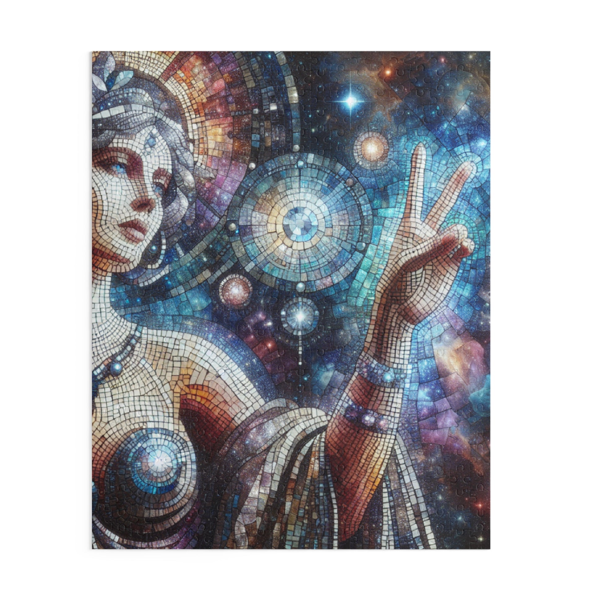 Celestial Mosaic Puzzle - 120, 252, 500-Piece, Art Puzzle for Space Lovers, Meditation Gift, Family Fun, Home Decor, Unique Gift Idea