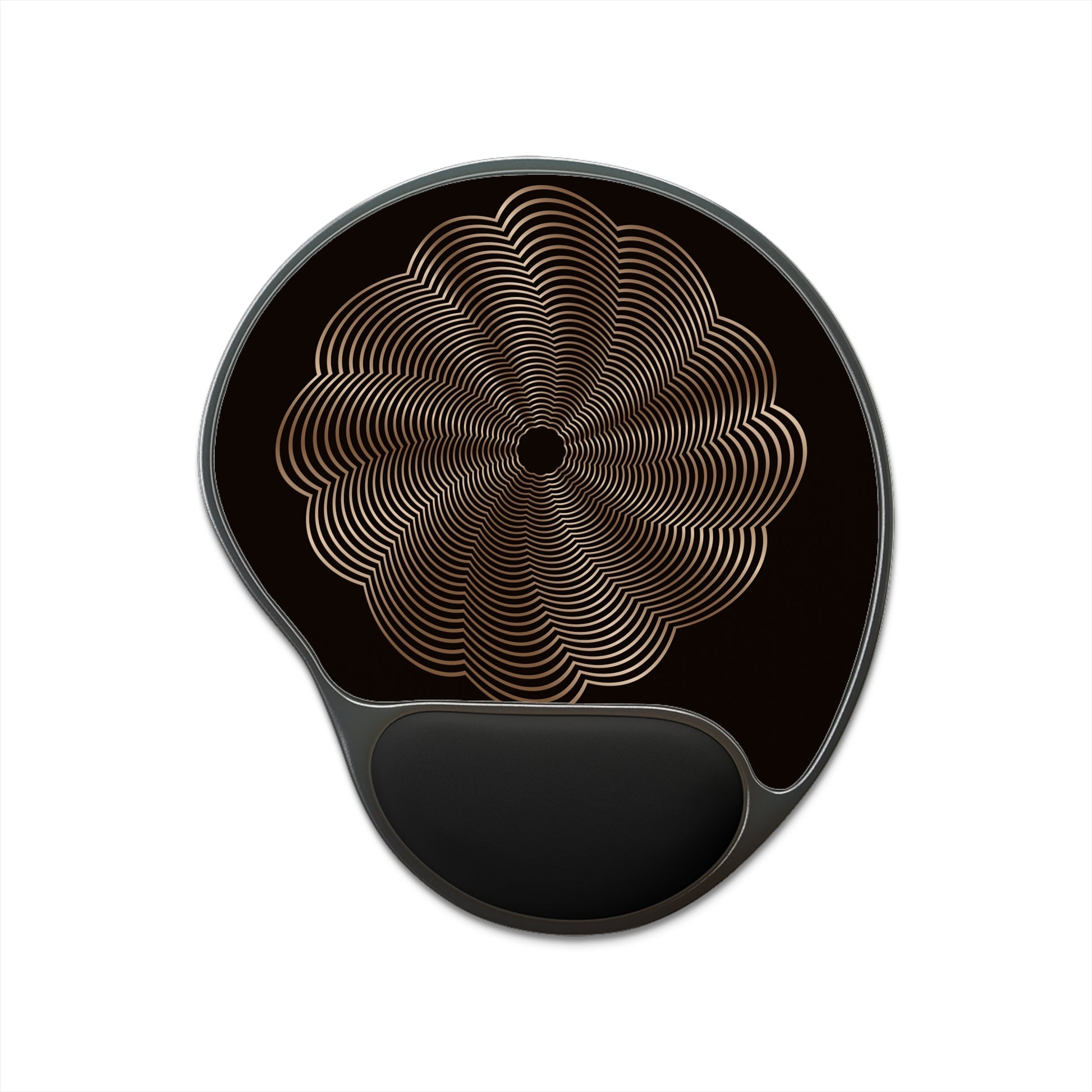 Stylish Ergonomic Mouse Pad with Wrist Rest, Ideal for Home Office, Gifts for Tech Lovers, Black Flower Design, Gaming Desk Accessories