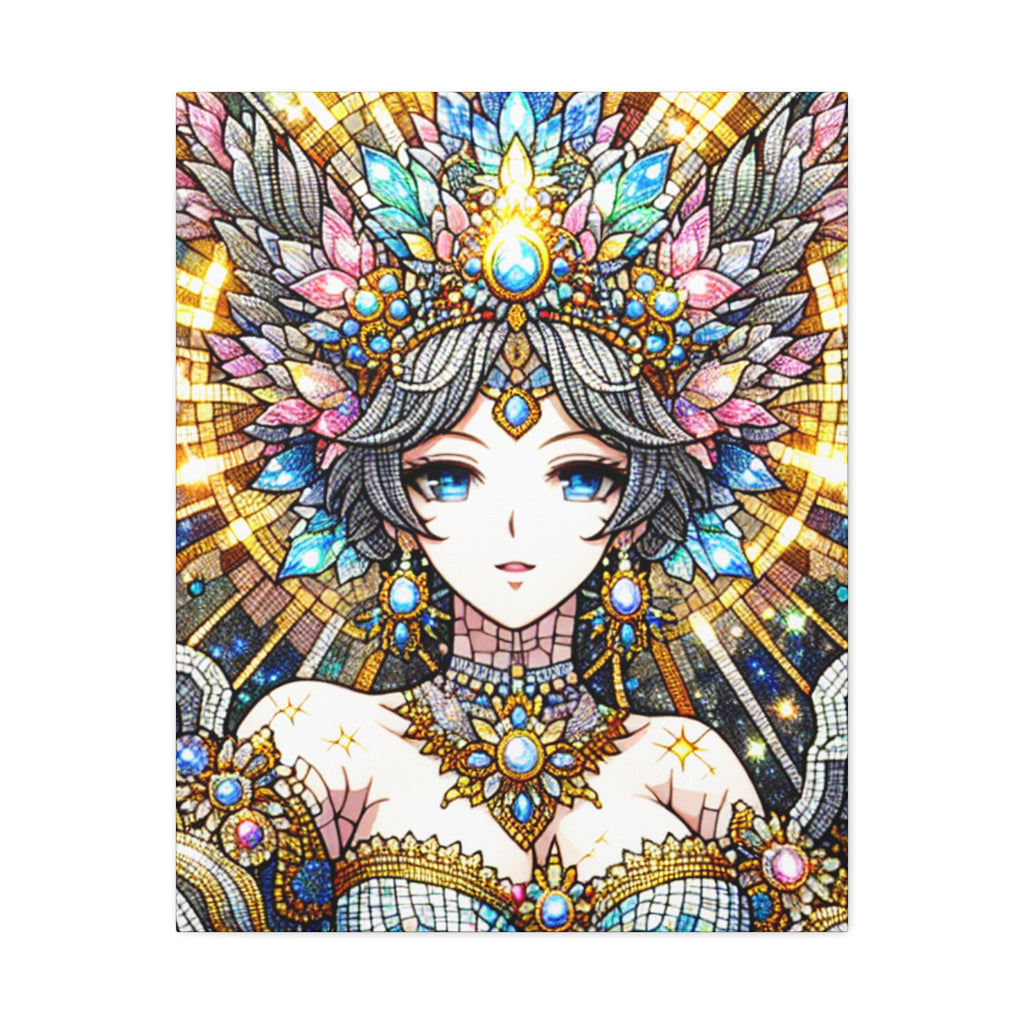 Glamorous Mystic Art Stretched Canvas - Enchanting Wall Decor, Home Aesthetic, Gift for Anime Art Lovers, Spiritual Decor, Unique Artwork
