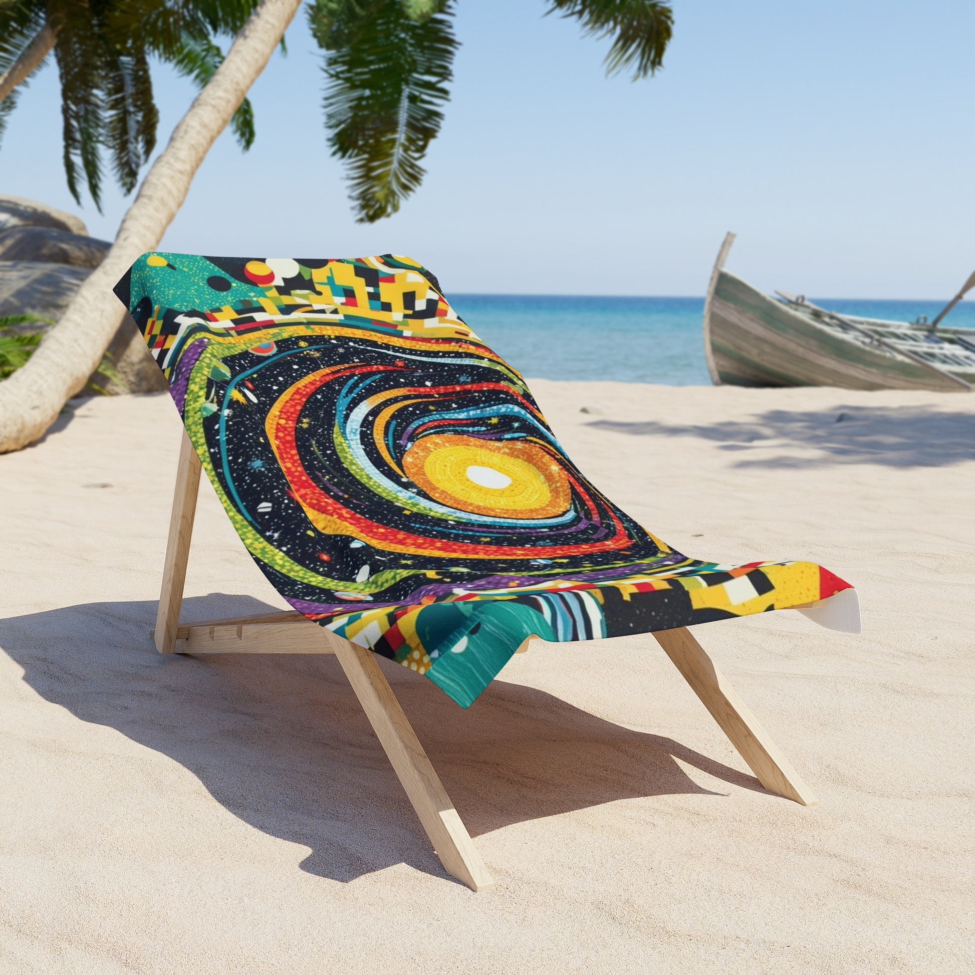 Colorful Galaxy Beach Towel | Vibrant Poolside Towel for Summer Fun, Ideal for Beach Days, Picnics, Gifts, Outdoor Adventures, Travel