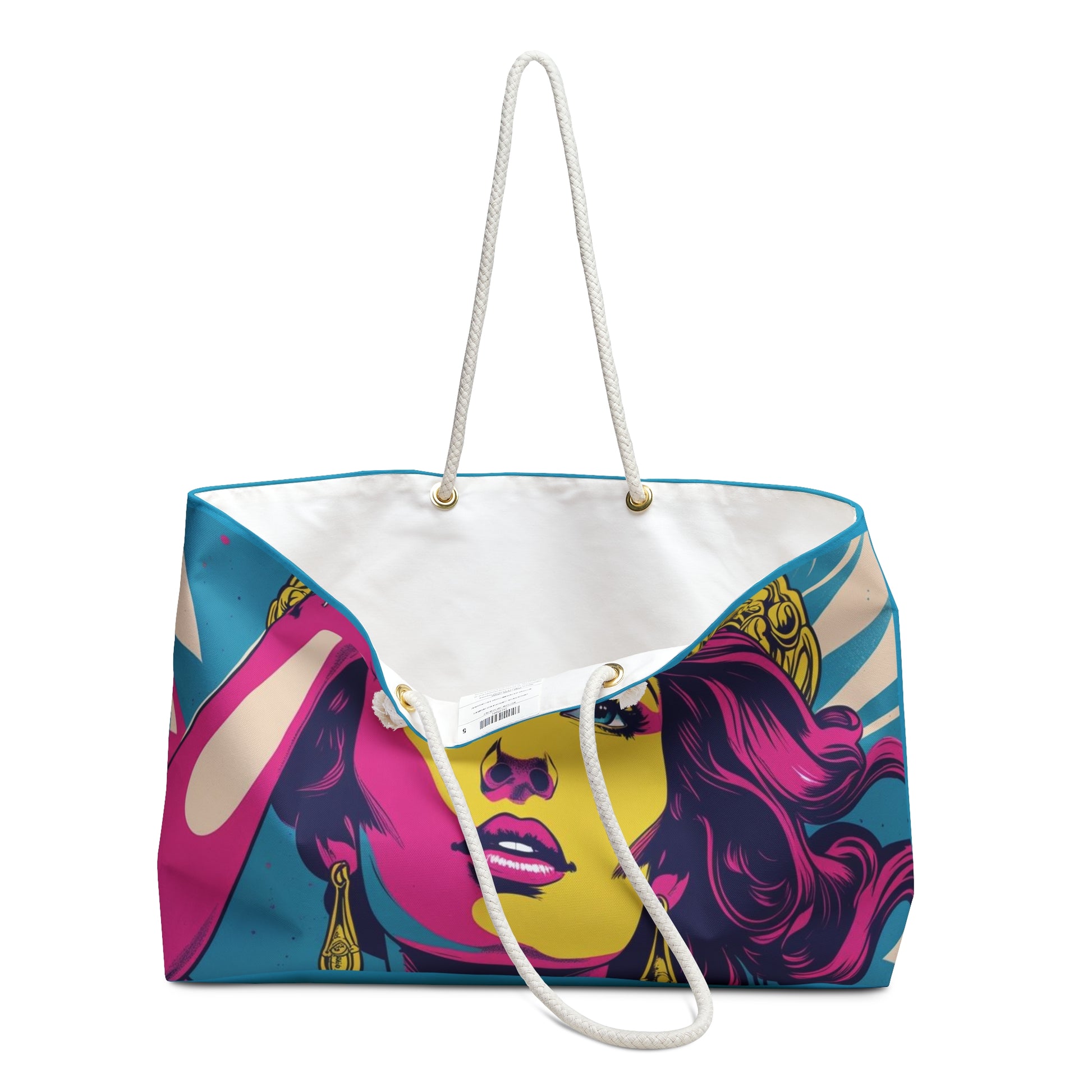 Vibrant Goddess Weekender Bag – Chic Travel Companion for Adventures, Beach Days, Gym, Weekends Away, Art Lovers, Colorful Bag