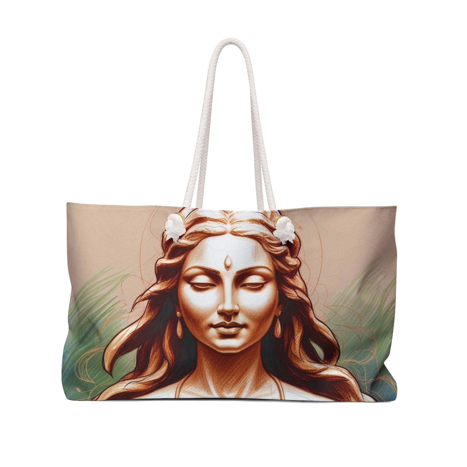 Meditation Weekender Bag in Boho Style, Yoga Retreat Tote, Travel Gym Bag, Spiritual Gift, Eco-Friendly Weekend Escape Bag