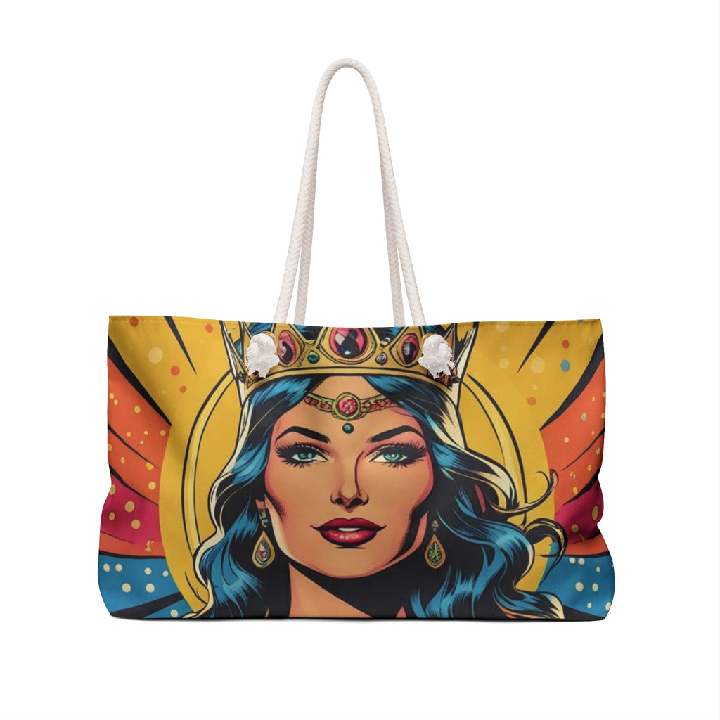 Empowered Queen Weekender Bag, Tote, Travel Bag, Vacation, Gym, Stylish Carryall