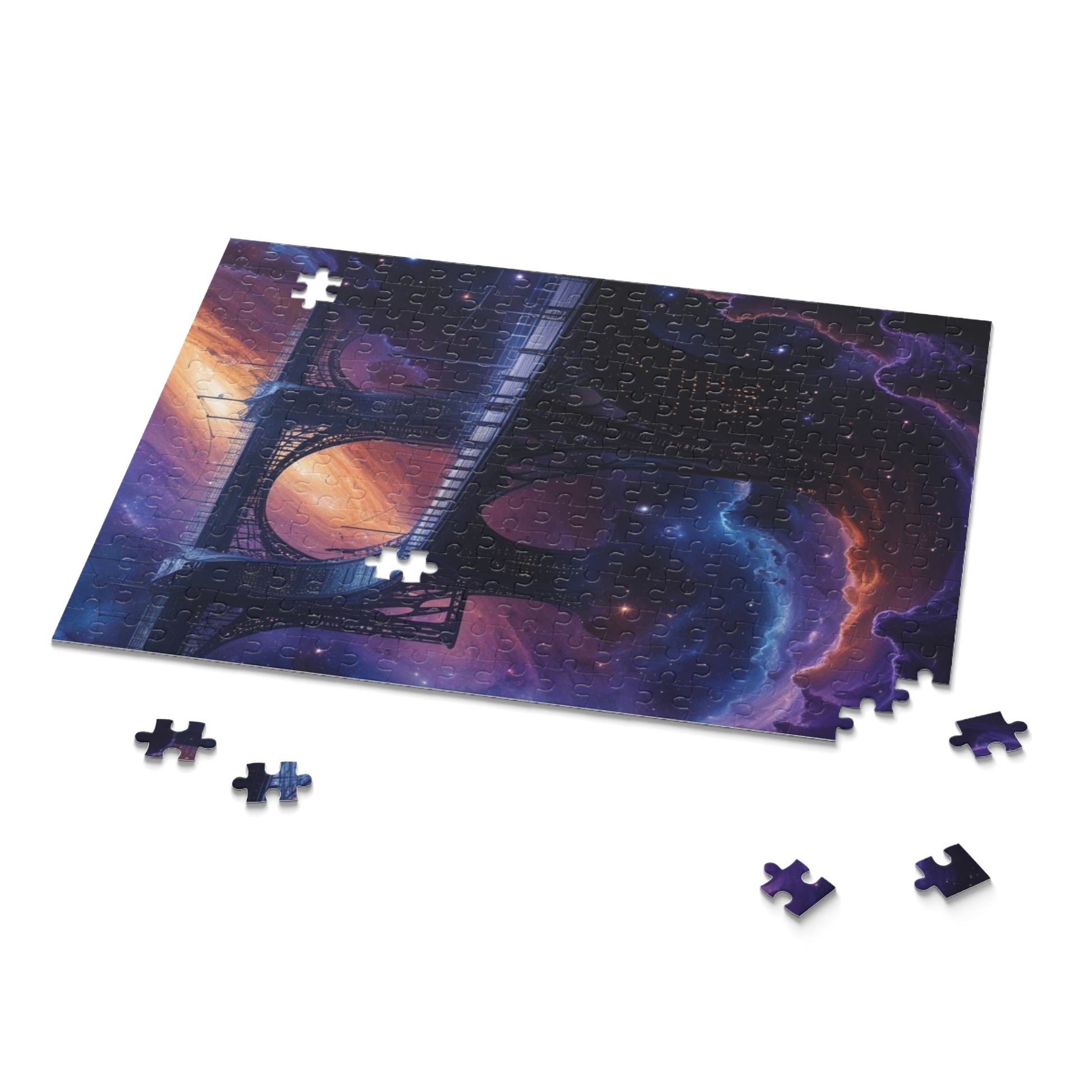 Celestial Bridge Puzzle (120, 252, 500-Piece) | Art Puzzle, Space Decor, Family Fun, Gift for Puzzle Lovers, Home Activity