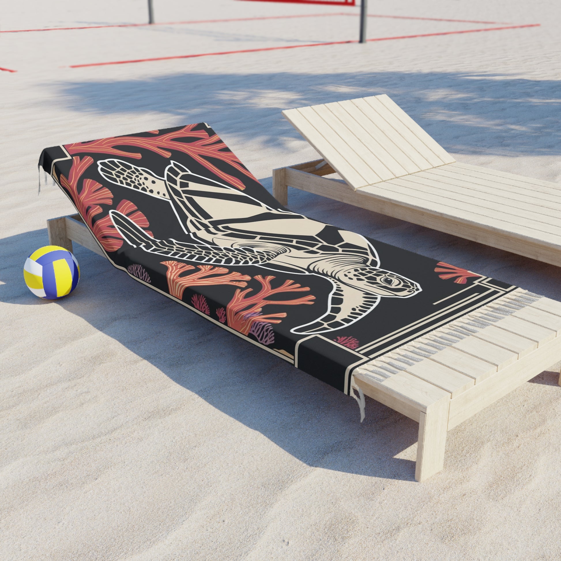 Boho Beach Towel, Coastal Decor, Turtle Print Beach Blanket, Picnic Towel, Summer Gift, Bohemian Style
