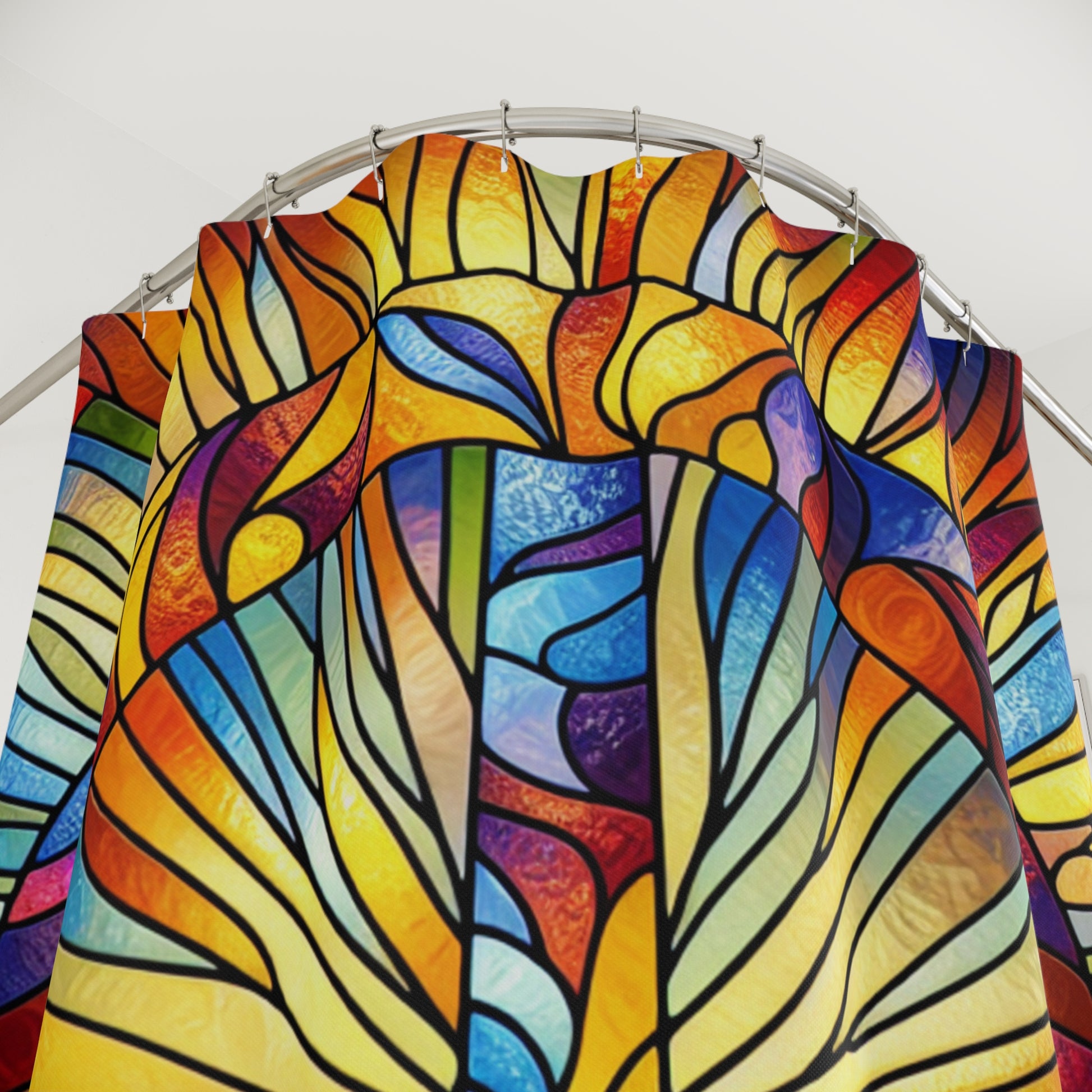 Vibrant Peace Symbol Shower Curtain, Boho Bathroom Decor, Colorful Art, Unique Gift Idea, Trendy Home Accessories, Festival Vibe