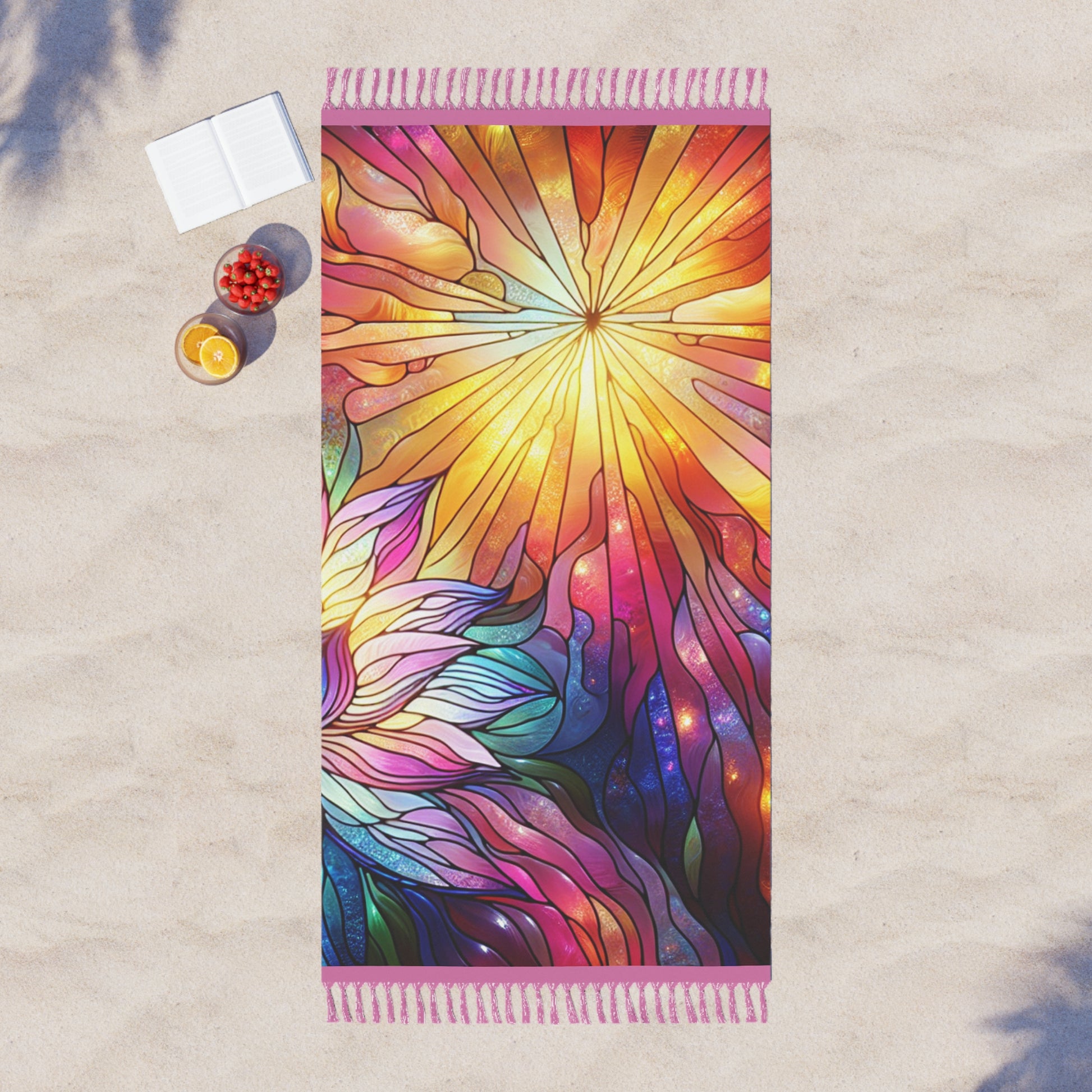 Boho Beach Towel - Vibrant Sunset Floral Towel, Summer Beach Decor, Ideal Gift for Beach Lovers, Bohemian Beach Essentials, Perfect [...]