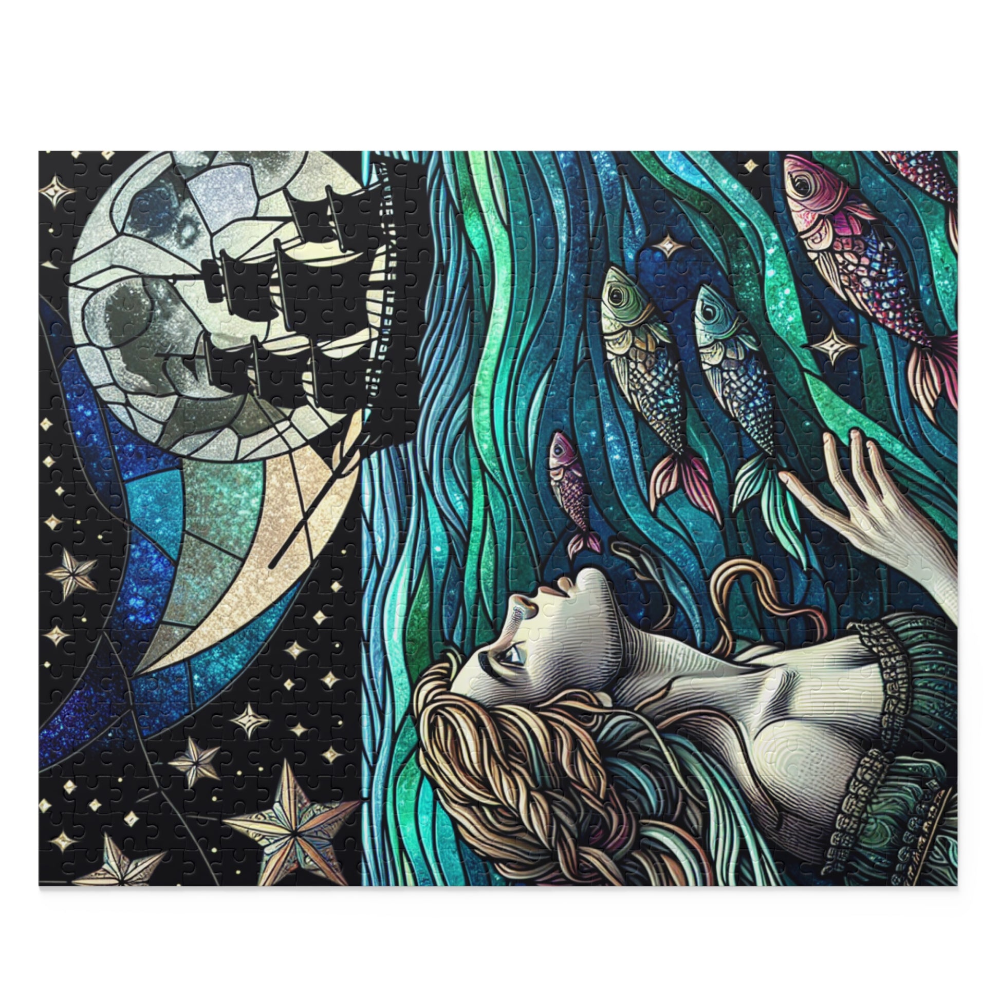 Mystical Ocean Adventure Puzzle | Enchanting 120, 252, 500-Piece Jigsaw for Dreamers, Fantasy Lovers, Home Decor, Gift Idea