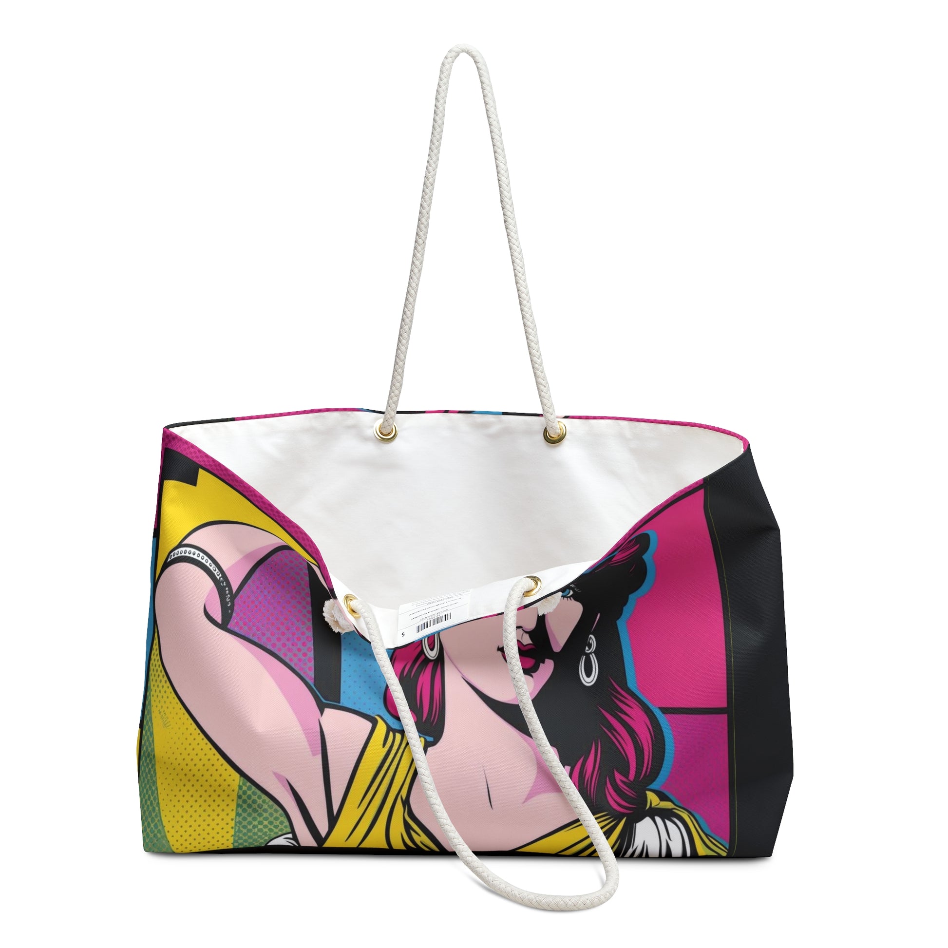 Pop Art Weekender Bag, Heroine Divine Feminine Carry-On, Goddess Cary-On, Comic-Chic Travel Bag, Weekend Getaway Tote