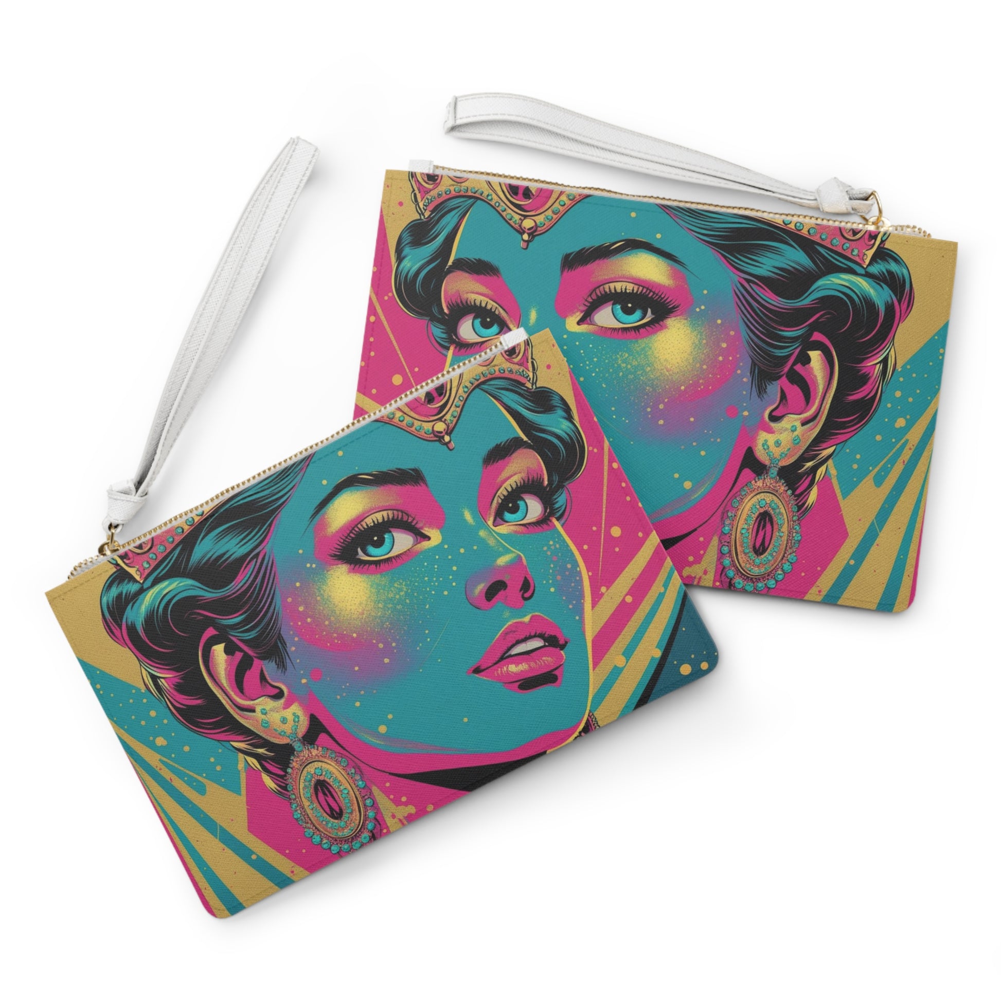 Colorful Art Clutch Bag, Vibrant Wallet, Statement Accessory, Unique Gift, Festival Fashion
