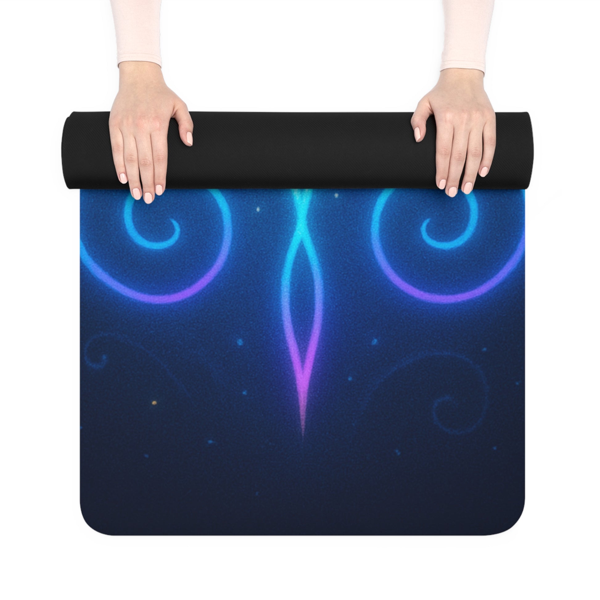 Vibrant Rubber Yoga Mat - Spiritual Design for Home or Studio, Ideal for Yoga, Meditation, Gift for Wellness Lovers, Fitness Essential