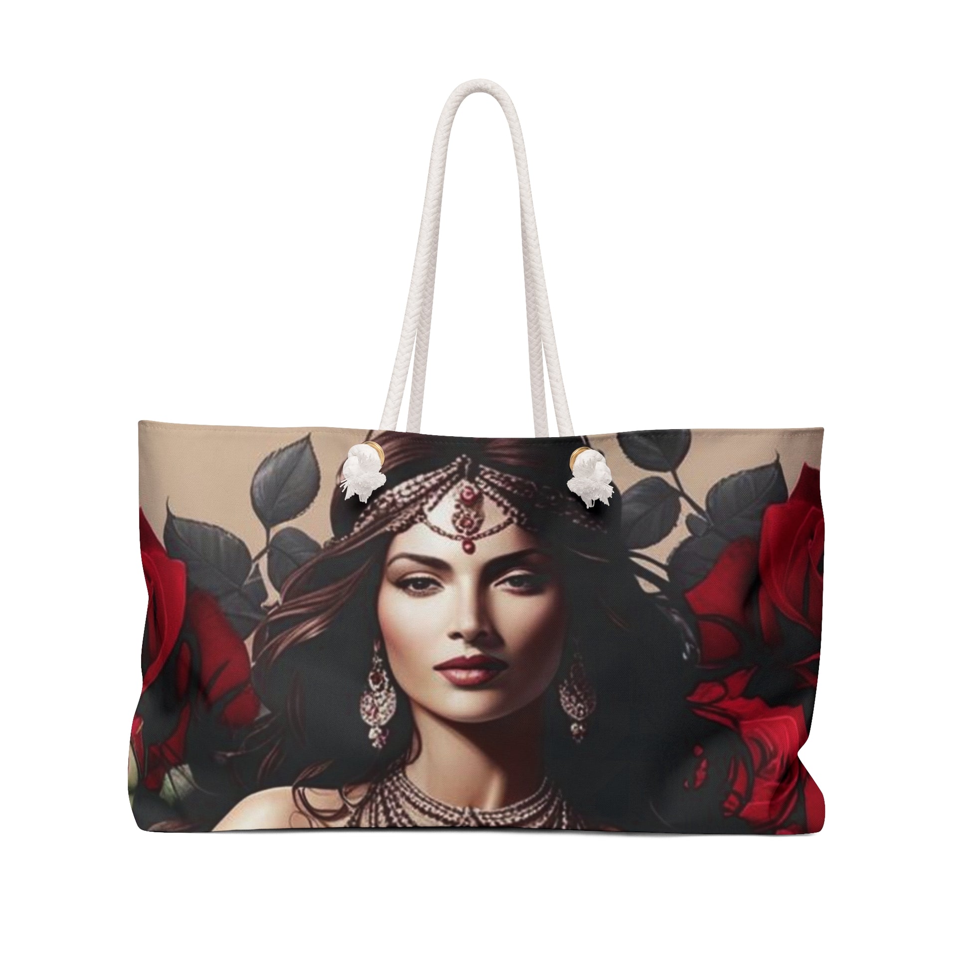 Divine Rose Goddess-Inspired Weekender Bag | Carry-On | Bohemian Tote | Perfect for Getaways, Festivals, Birthdays, and Everyday Use