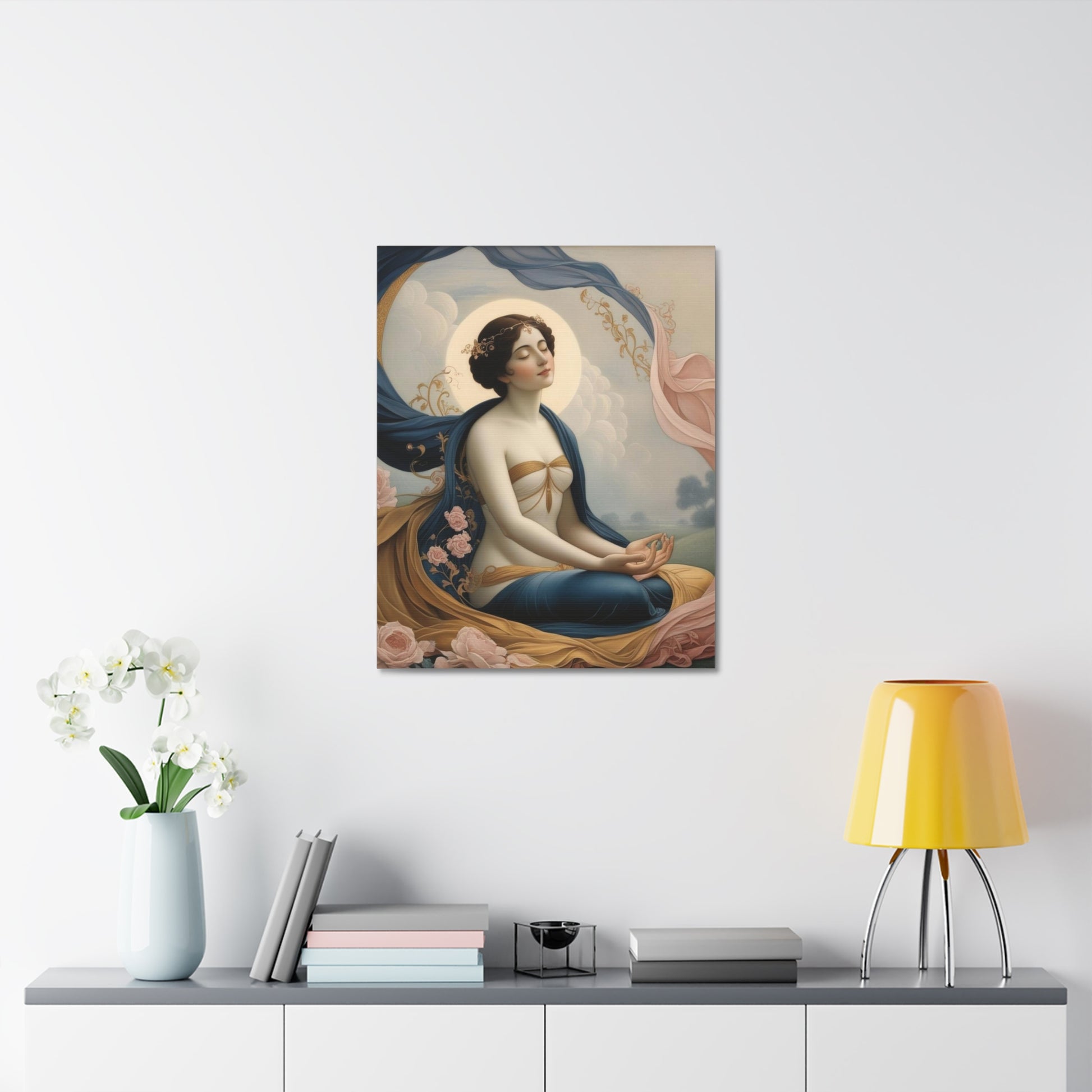 Meditative Canvas Art Print, Yoga Decor, Tranquil Wall Art, Spiritual Home Decor, Gift for Mindfulness Enthusiasts