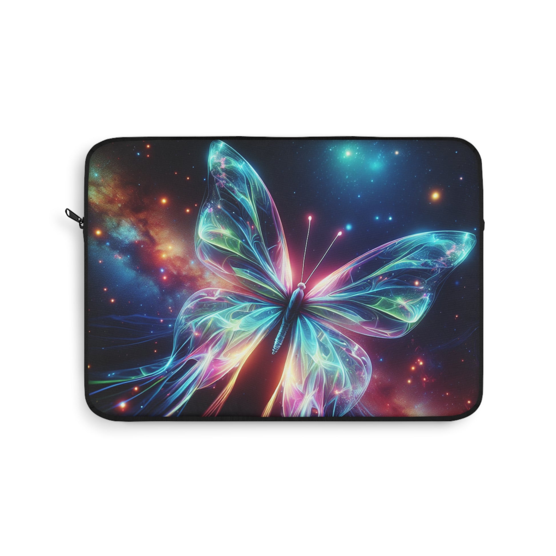 Colorful Butterfly Laptop Sleeve, Vibrant Tech Accessory, Gift for Students, Trendy Computer Cover, Butterfly Lover Gift, Cosmic Design