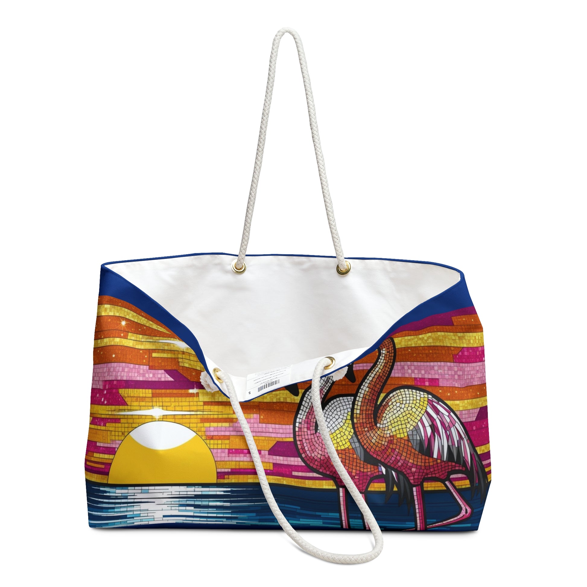 Tropical Flamingo Weekender Bag, Vacation Tote, Beach Travel Bag, Summer Getaway, Fun Gift for Travelers