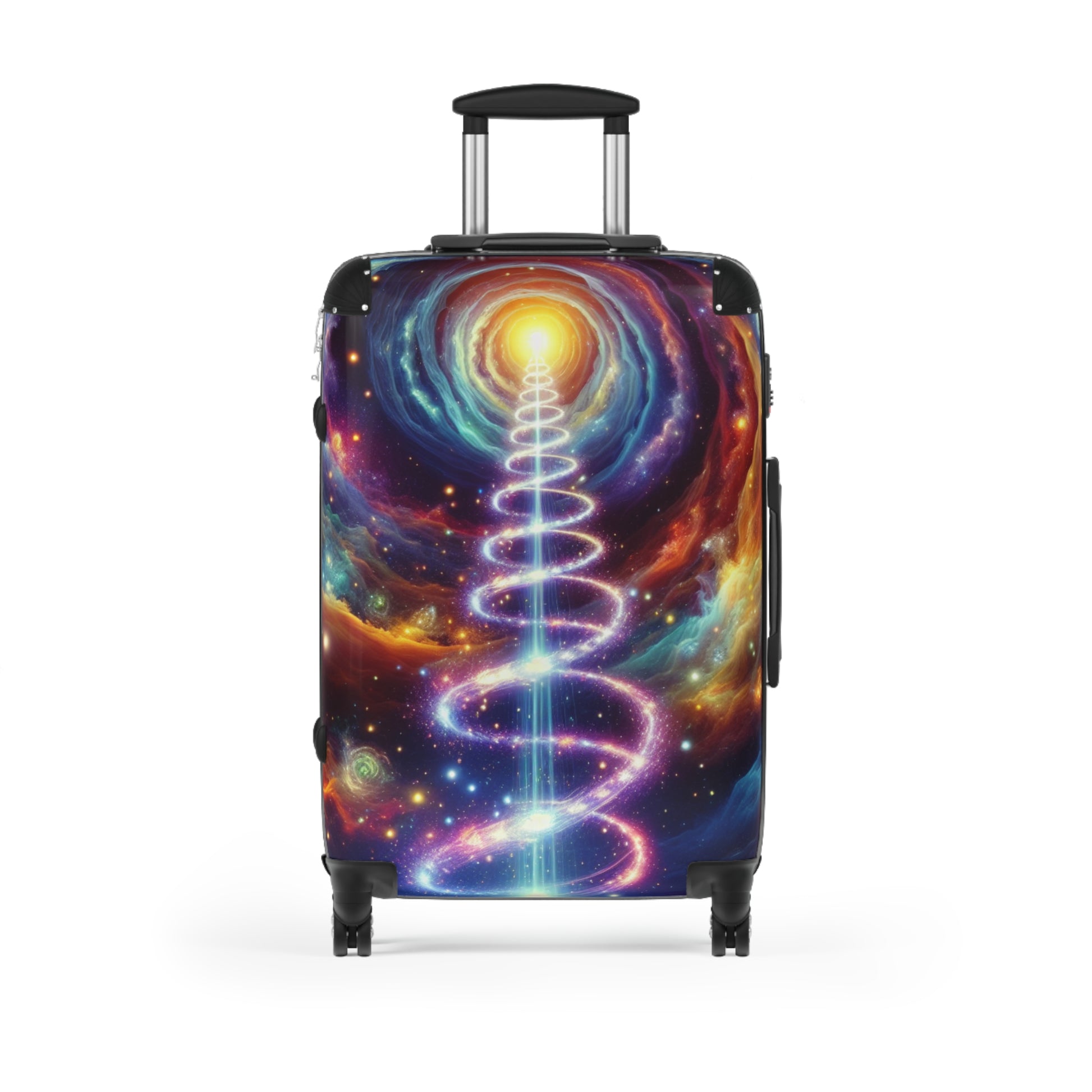 Cosmic Spiral Suitcase | Unique Travel Luggage, Galaxy Print, Astral Journey Bag, Space-Themed Luggage, Perfect for Adventurers