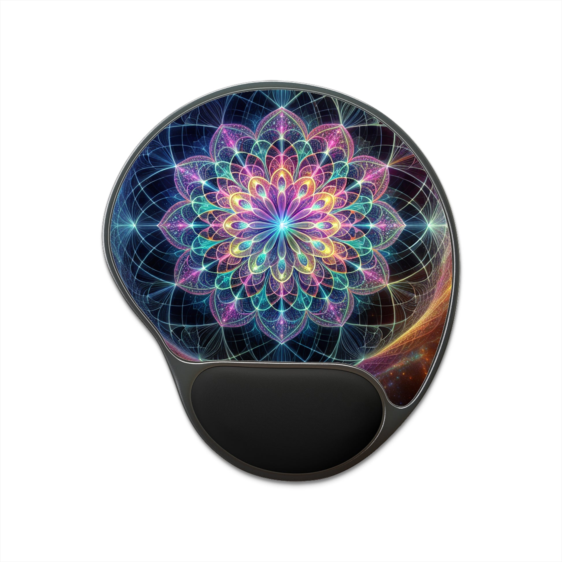 Colorful Mandala Mouse Pad with Wrist Rest, Ergonomic Desk Accessory, Home Office Decor, Gifts for Gamers, Meditation Aids