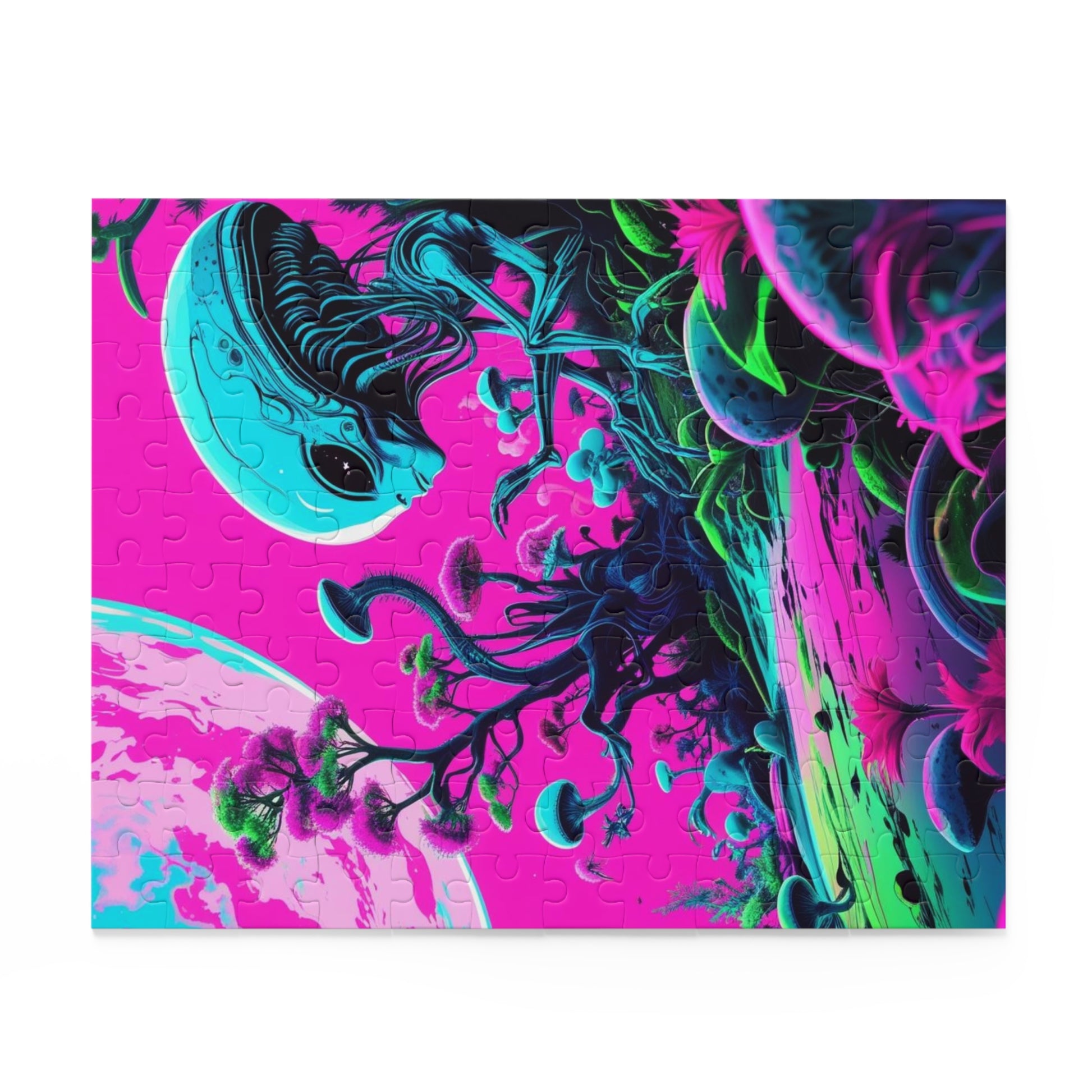 Cosmic Alien Puzzle – Whimsical, Colorful Art for All Ages, Alien Decor, Gift for Sci-Fi Lovers, Home Entertainment, Kids Activities