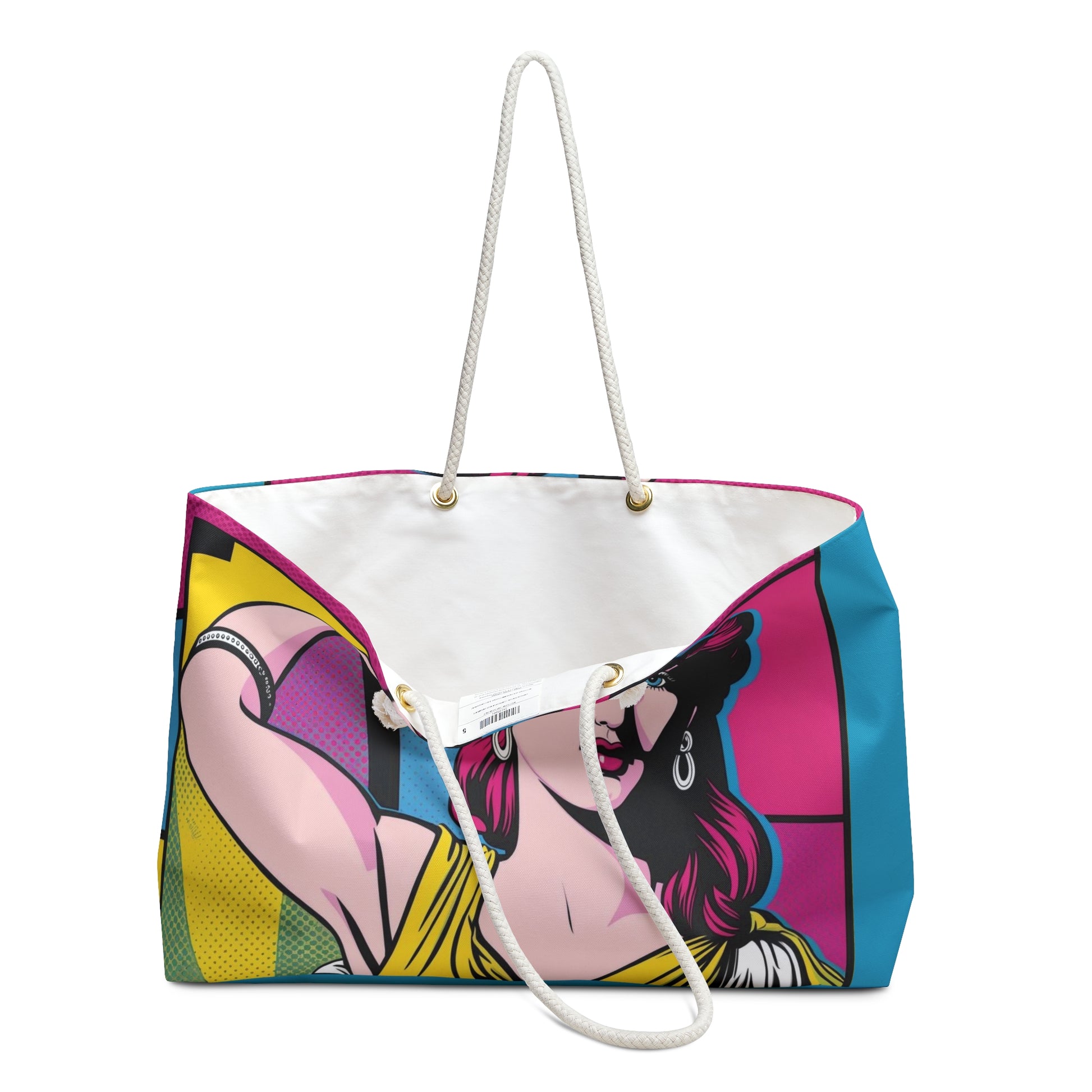 Pop Art Weekender Bag, Heroine Divine Feminine Carry-On, Goddess Cary-On, Comic-Chic Travel Bag, Weekend Getaway Tote
