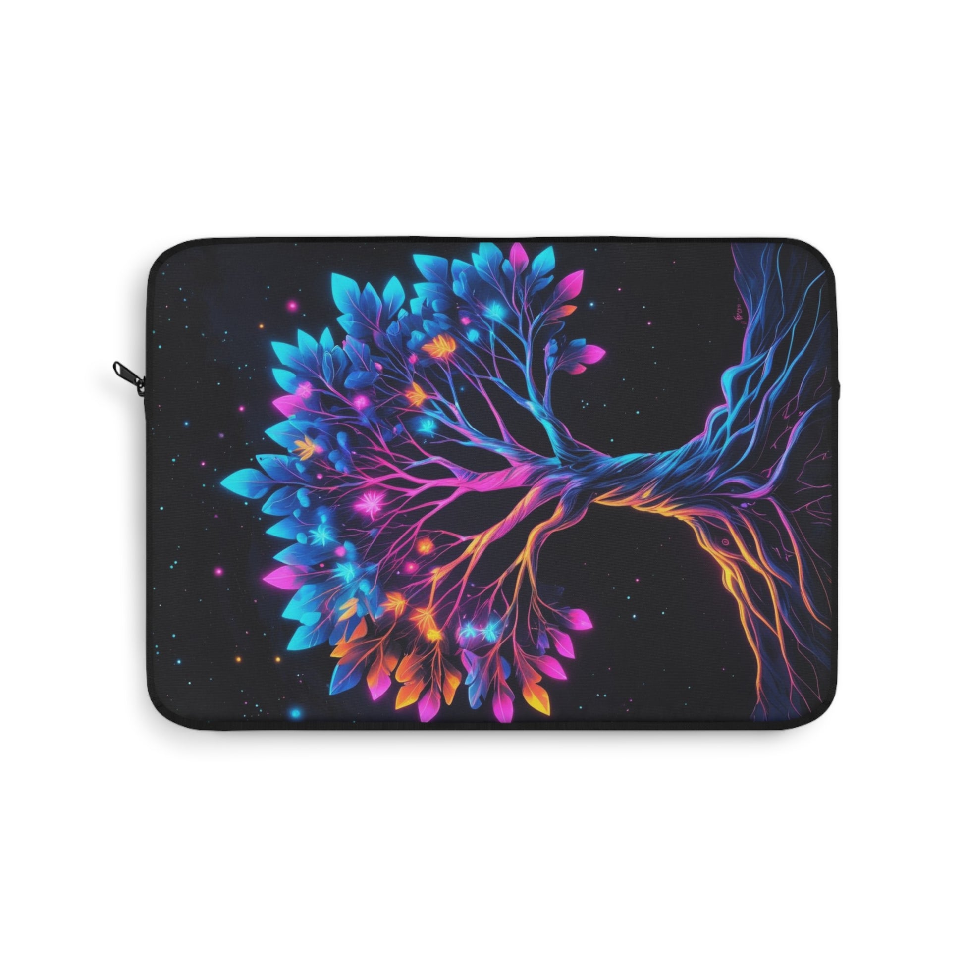 Vibrant Tree of Life Laptop Sleeve, Colorful Computer Case, Nature-Inspired Tech Accessory, Gift for Students, Eco-Friendly Laptop Cover
