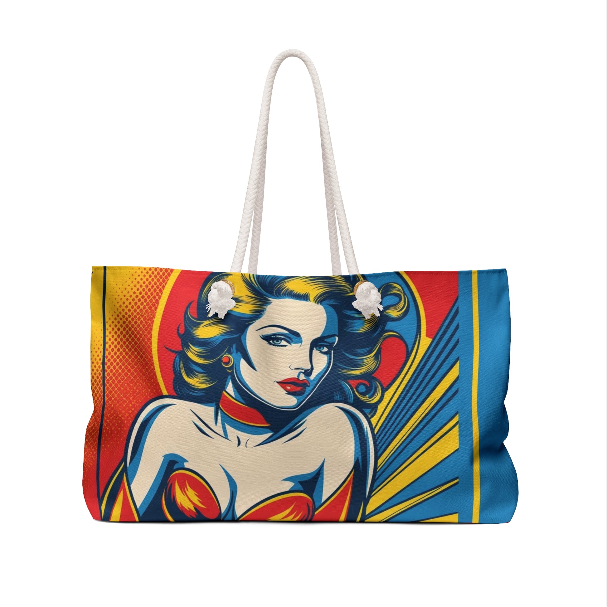 Vibrant Retro Weekender Bag for Adventures, Carryall Carry-On Travel Tote, Beach Bag, Gym Bag, Perfect Stylish Gift for Her