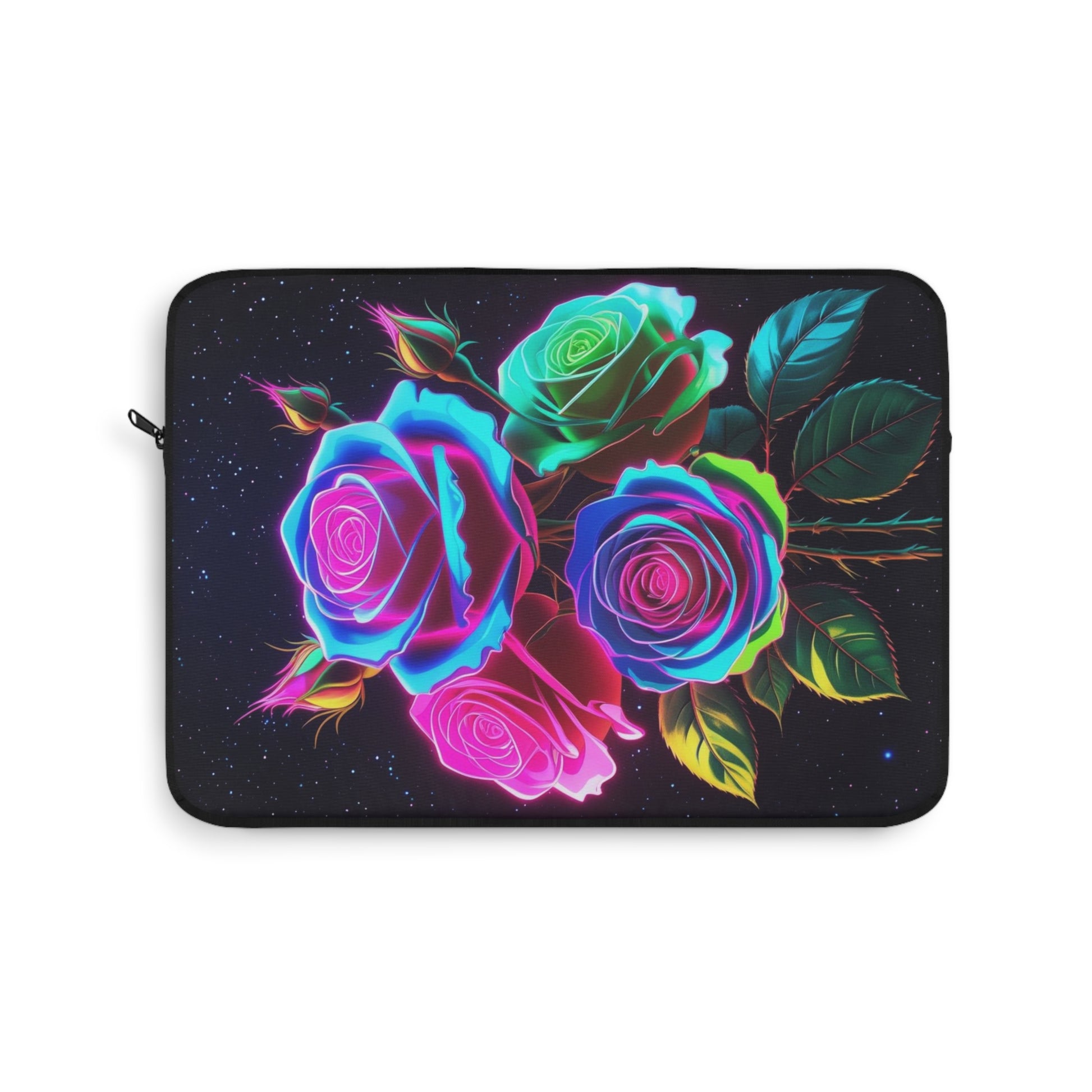 Vibrant Floral Laptop Sleeve | Colorful Rose Design, Tech Accessory for Students, Ideal Gift for Her, Office Decor