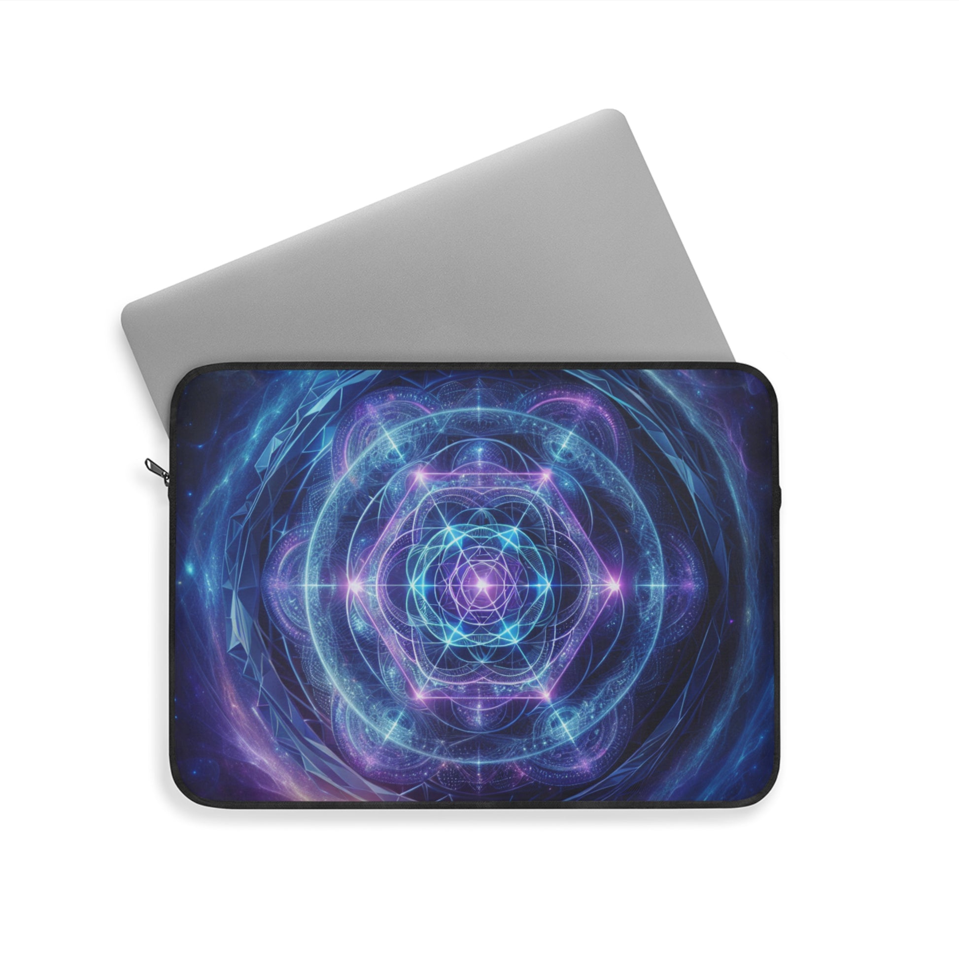 Cosmic Sri Yantra, Third Eye Activation Laptop Sleeve, Celestial Tech Case, Stellar Design, Stargate Activation, Universe Print Sleeve, Stylish Computer Bag, Gift for Students, Tech Accessories