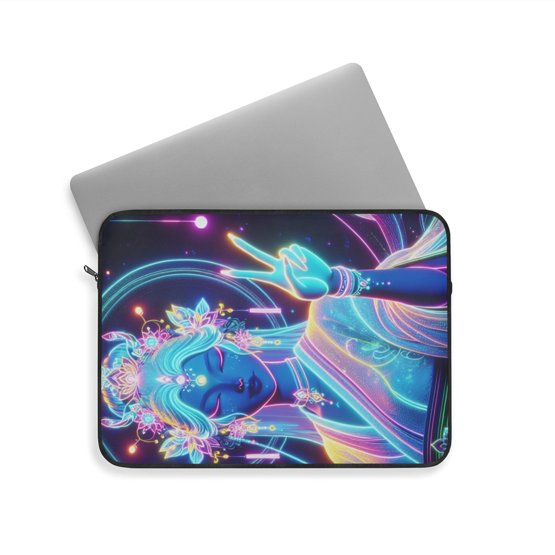 Vibrant Laptop Sleeve with Peaceful Goddess Design, Bohemian Tech Case, Flower Power Laptop Cover, Unique Gift for Creatives, Colorful [...]