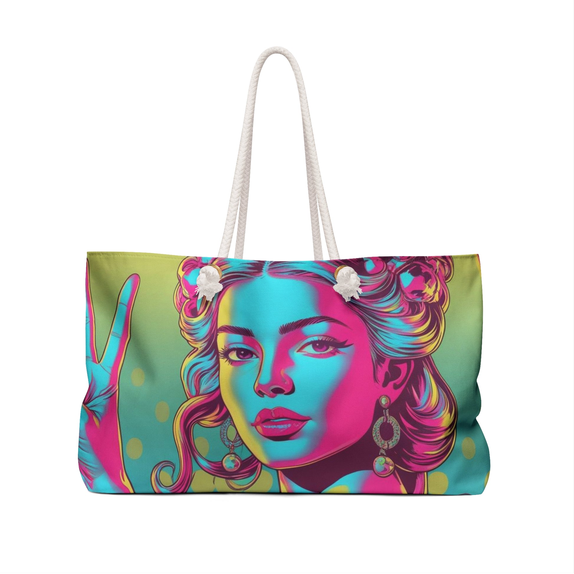 Vibrant Bohemian Weekender Bag – Perfect for Travel, Beach, Yoga, Festivals, and Gifts