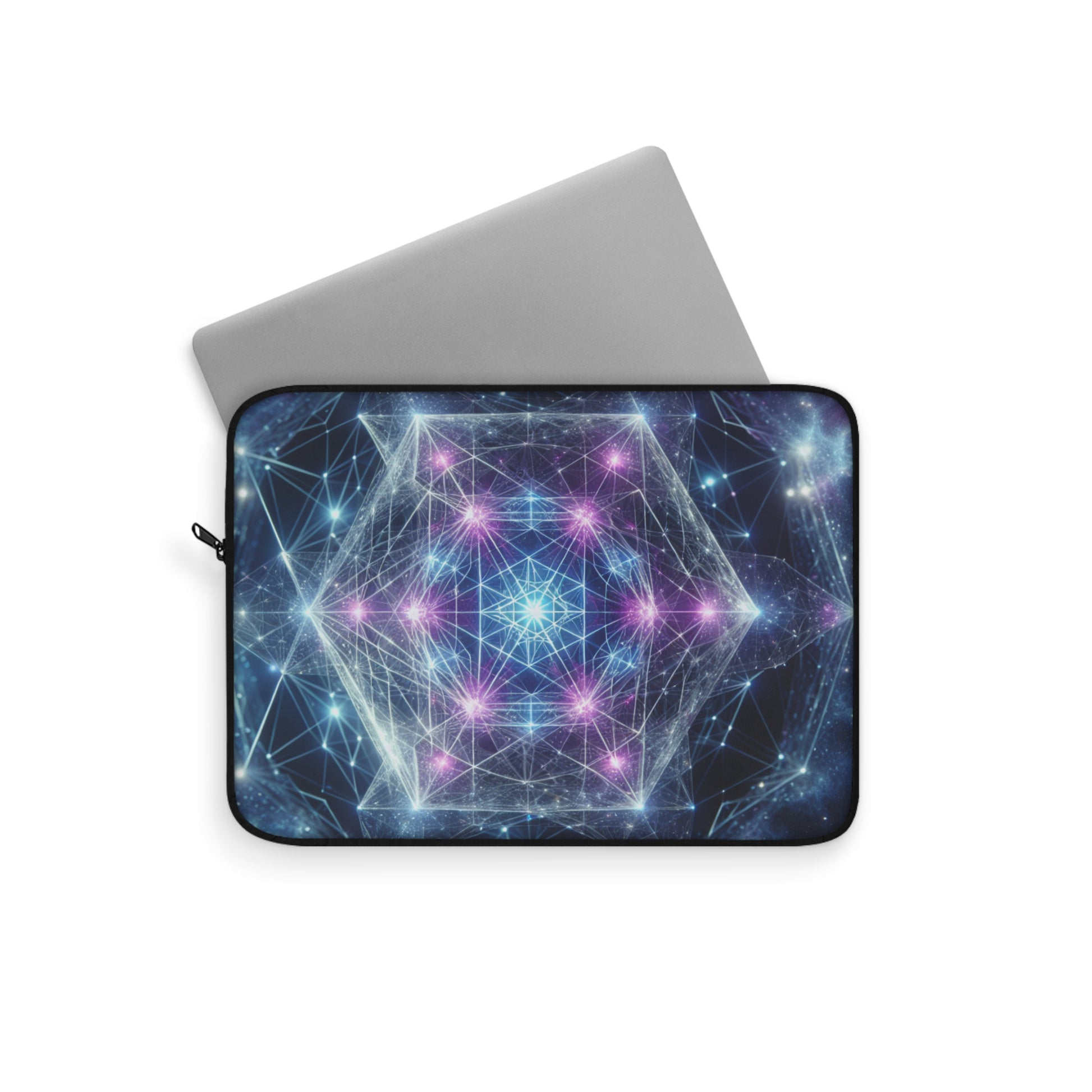 Cosmic Merkaba Activating Ascension & Higher Self, Laptop Sleeve, Colorful Laptop Case, Galaxy Laptop Sleeve, Geometric Design Laptop Bag, Perfect Gift for Tech Lovers