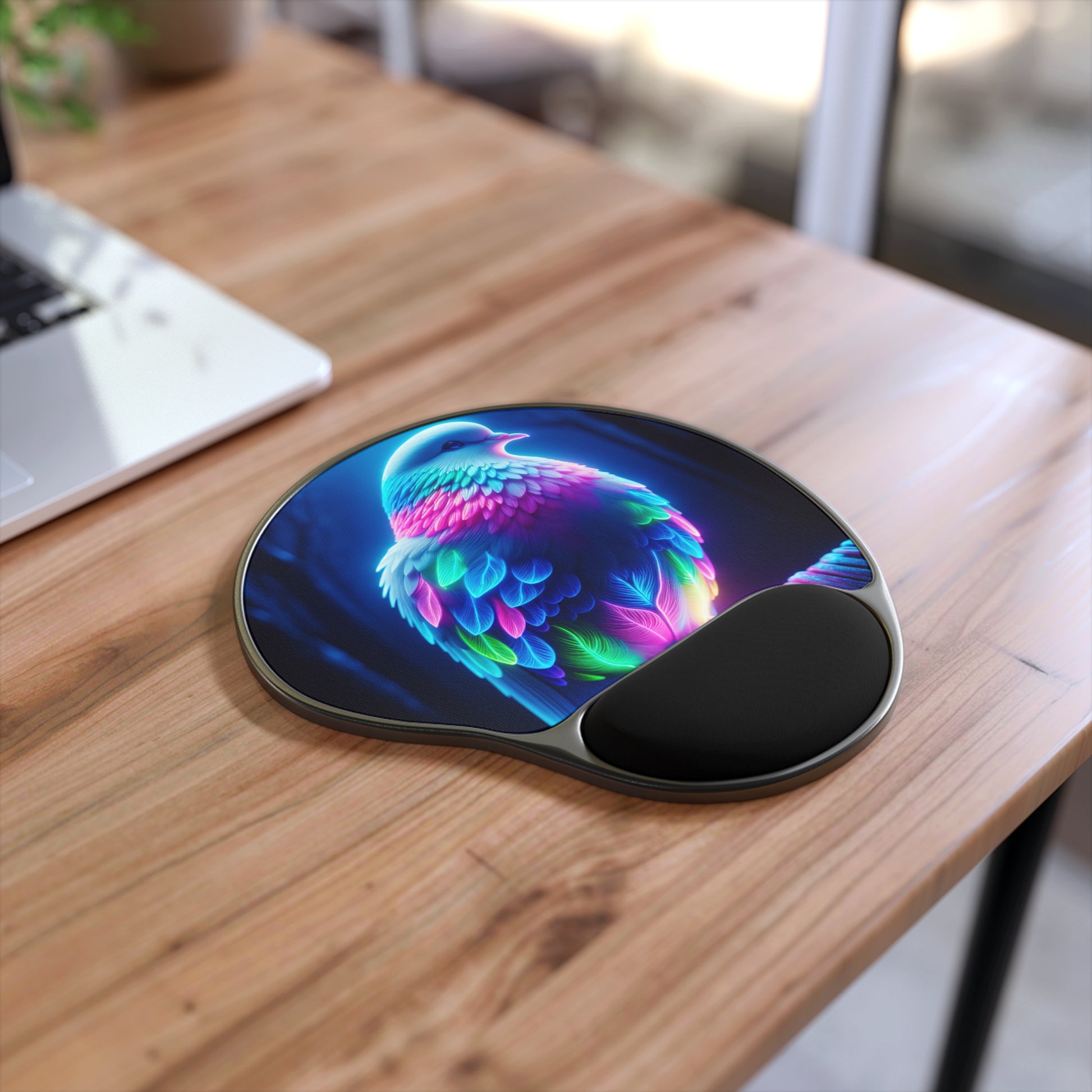 Vibrant Bird Wrist Rest Mouse Pad, Colorful Workspace Accessory, Gamer Gift, Office Decor, Ergonomic Design, Desk Essentials
