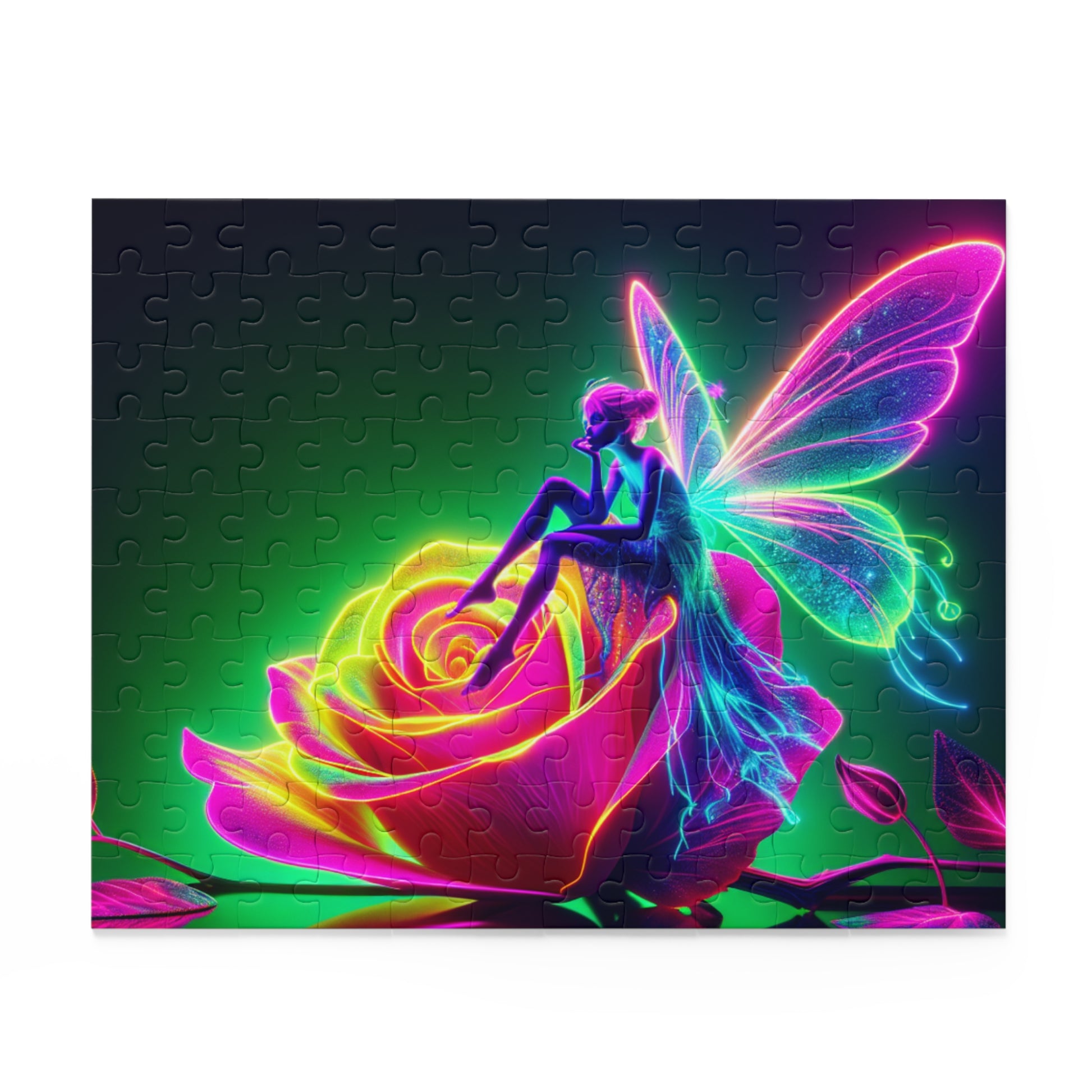 Enchanted Fairy Rose Puzzle - Colorful 500-Piece Jigsaw for Relaxation, Gift for Friends, Home Decor, Family Bonding, Magical Art