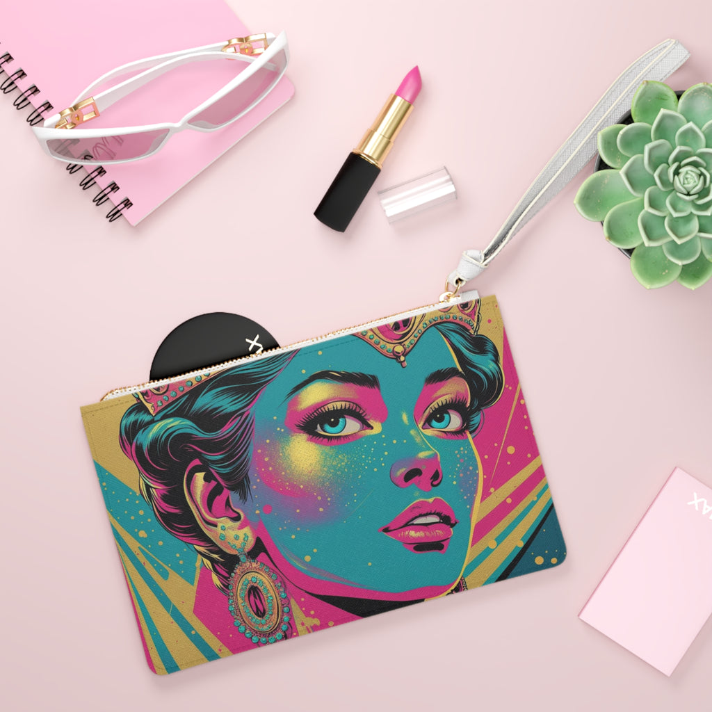 Colorful Art Clutch Bag, Vibrant Wallet, Statement Accessory, Unique Gift, Festival Fashion
