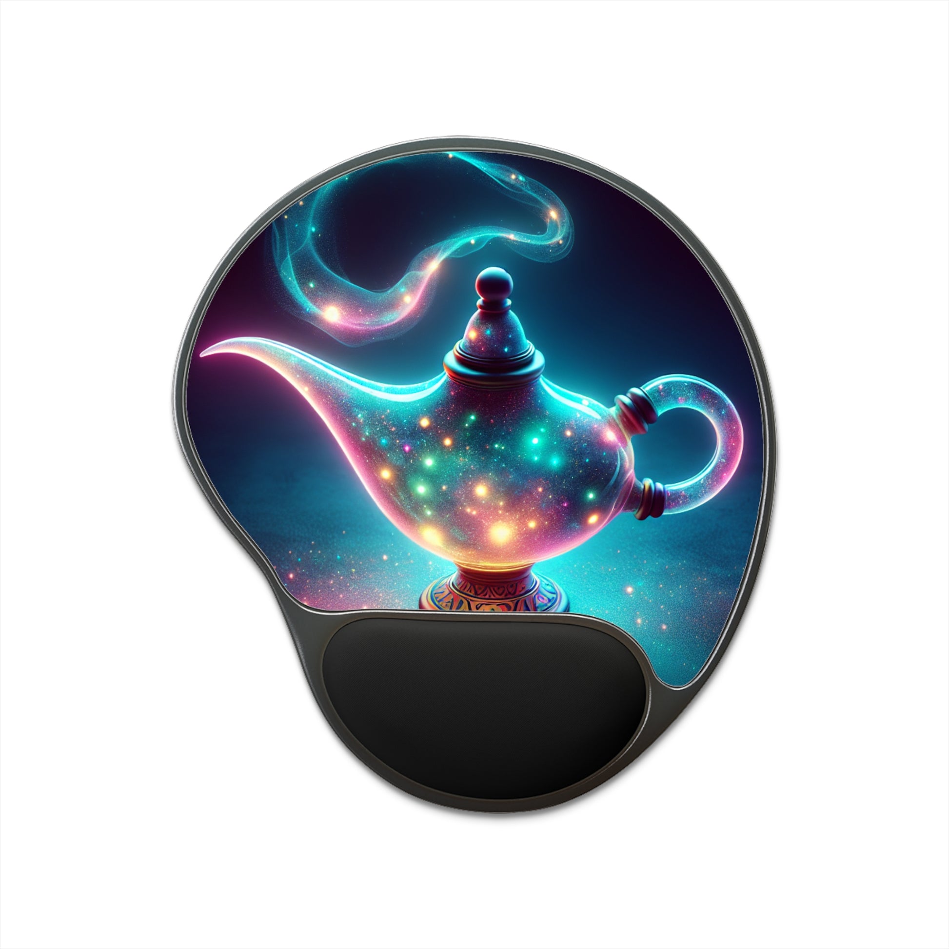 Magical Genie Mouse Pad With Wrist Rest - Colorful Office Desk Accessory, Gamer Gift, Home Office Decor, Fantasy Mousepad