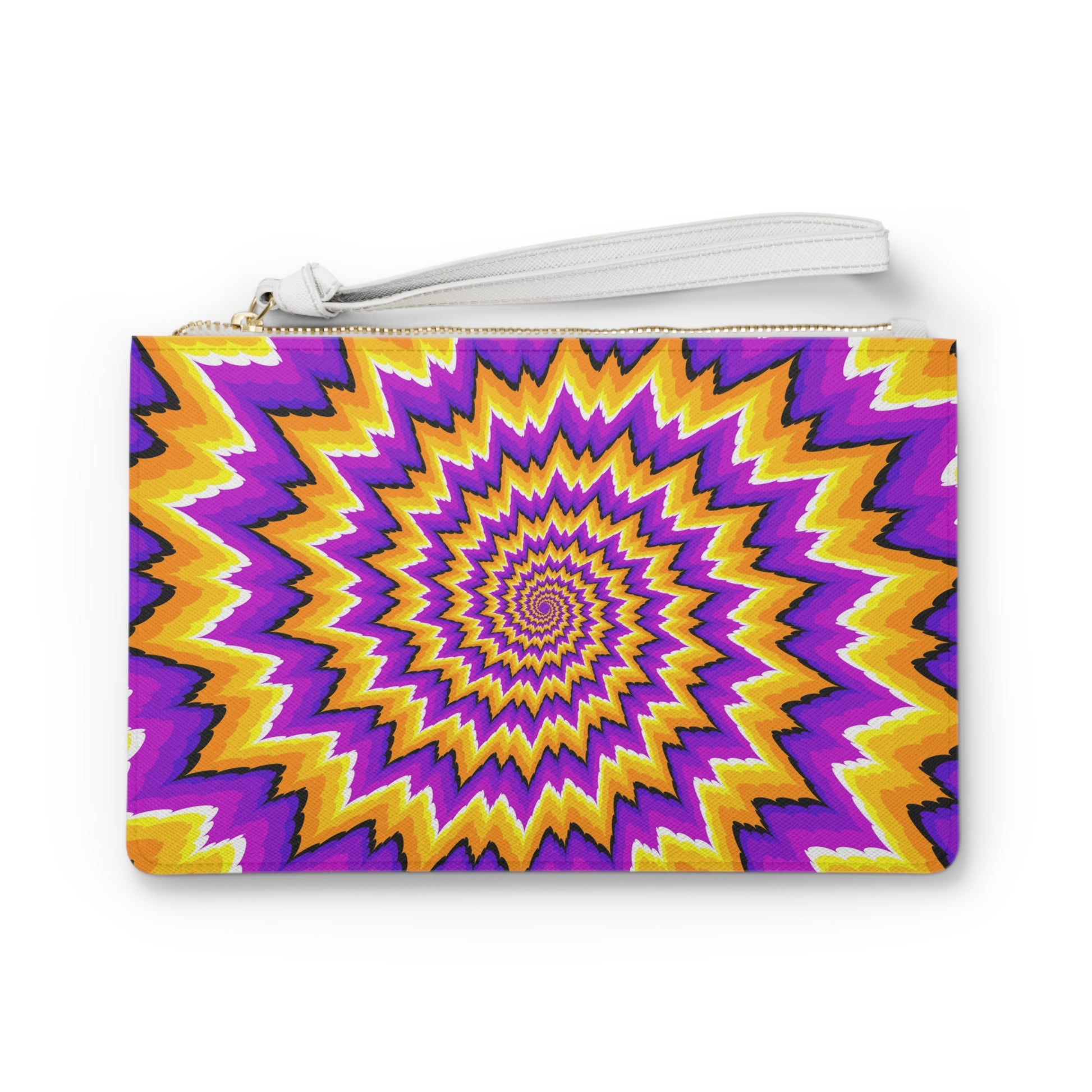 Vibrant Spiral Clutch Bag | Boho Chic Accessory, Festival Essentials, Vibrant Color Pouch, Stylish Zip Purse