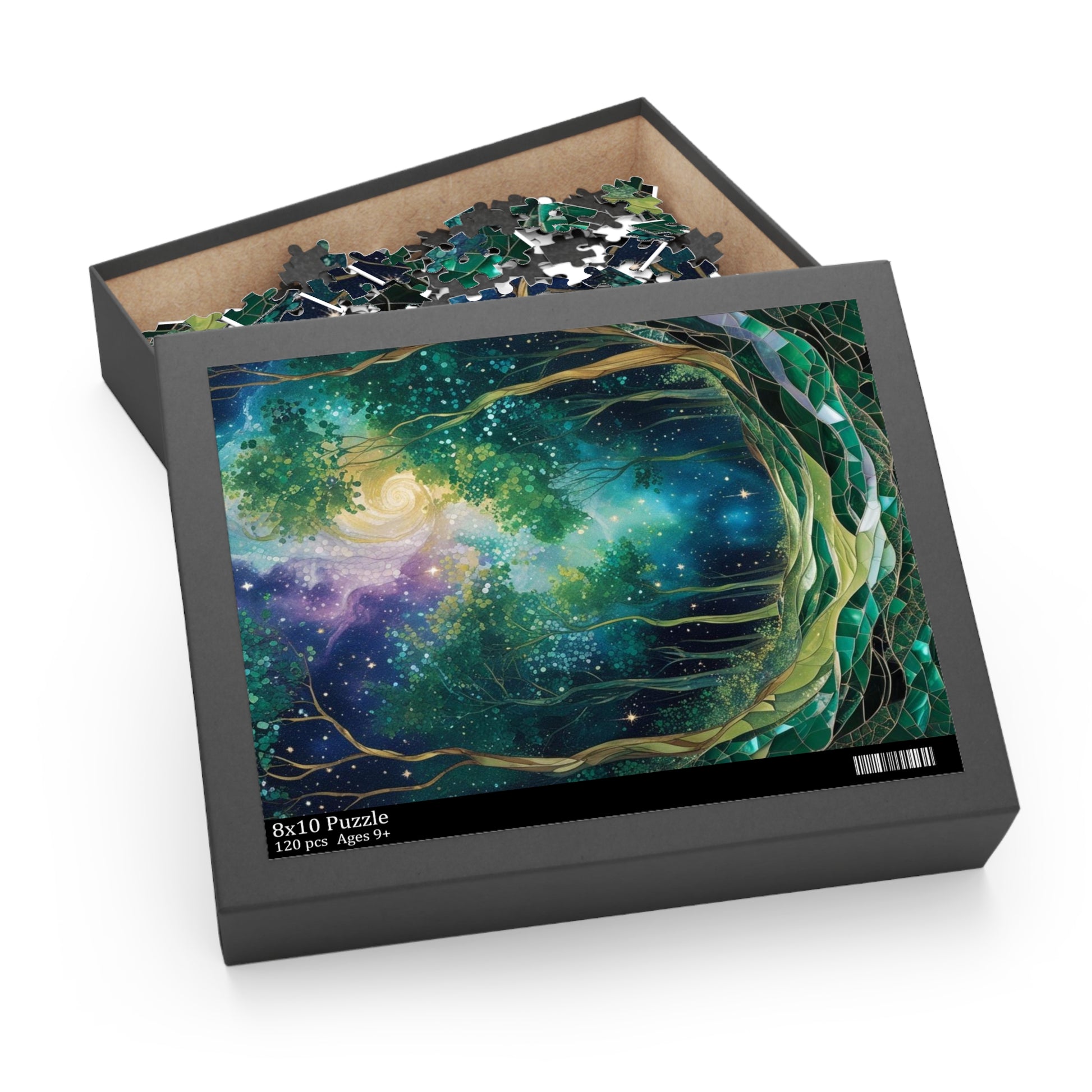 Galactic Forest Puzzle, 120-Piece, 252-Piece, 500-Piece, Starry Sky Artwork, Nature-Themed Game, Gift for Nature Lovers