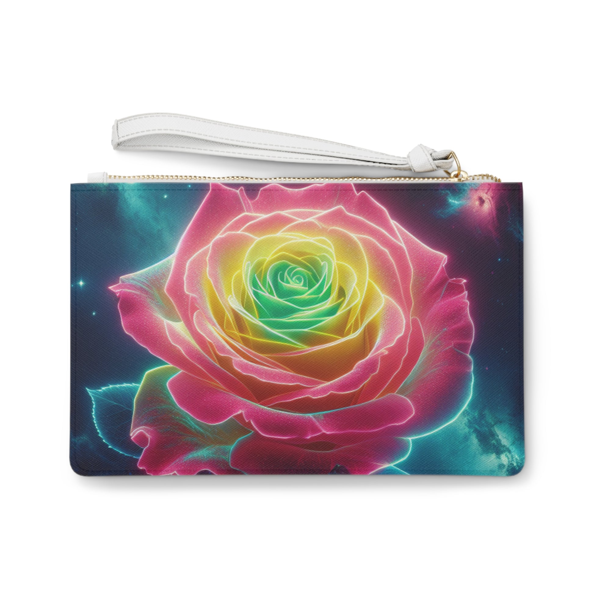 Cosmic Floral Clutch Bag | Vibrant Design, Perfect for Festivals, Gifts, Everyday Use, Boho Style, Statement Accessory