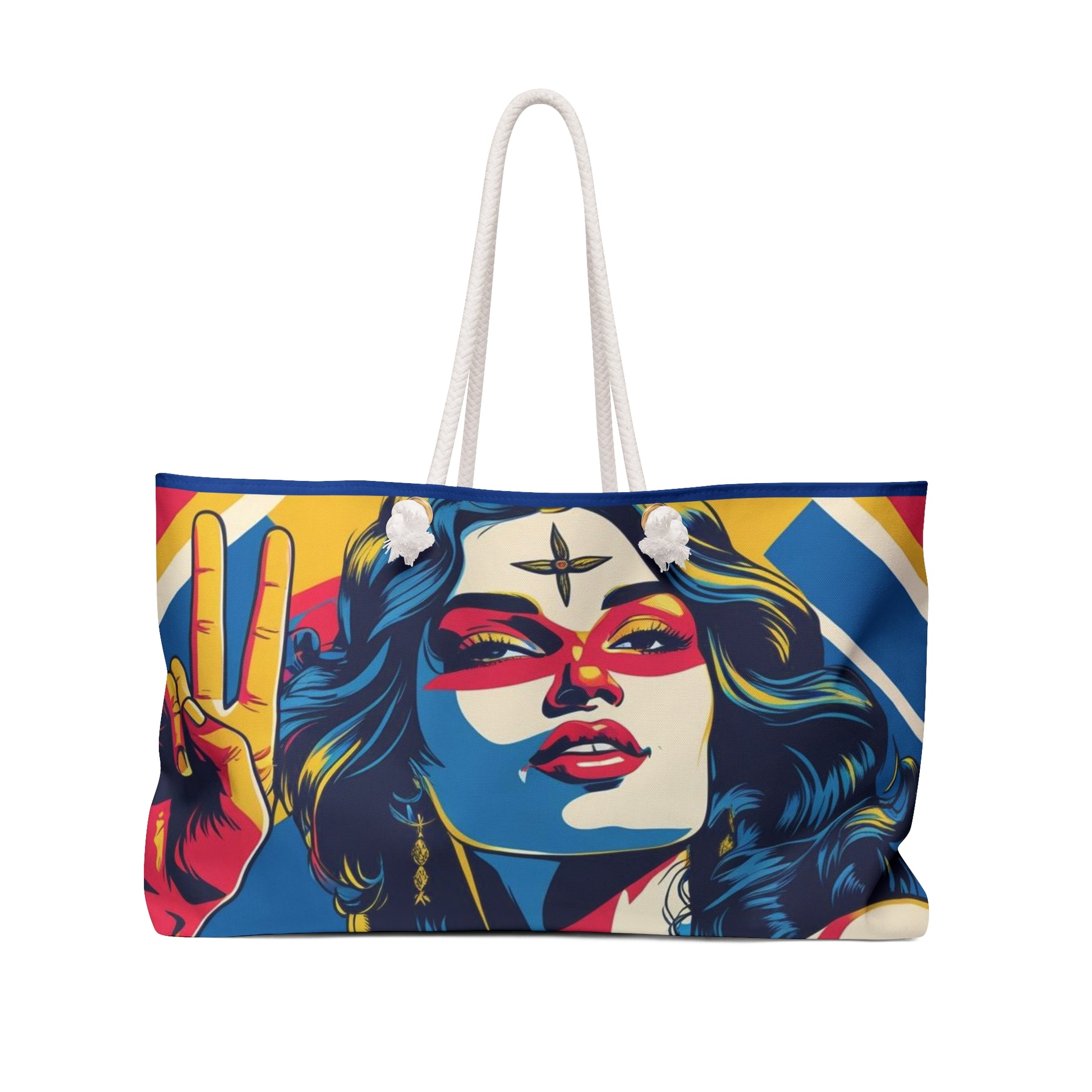 Vibrant Weekender Bag - Bohemian Style Tote, Travel Eco-Friendly Bag, Beach or Gym Essentials, Statement Handbag, Gift for Her