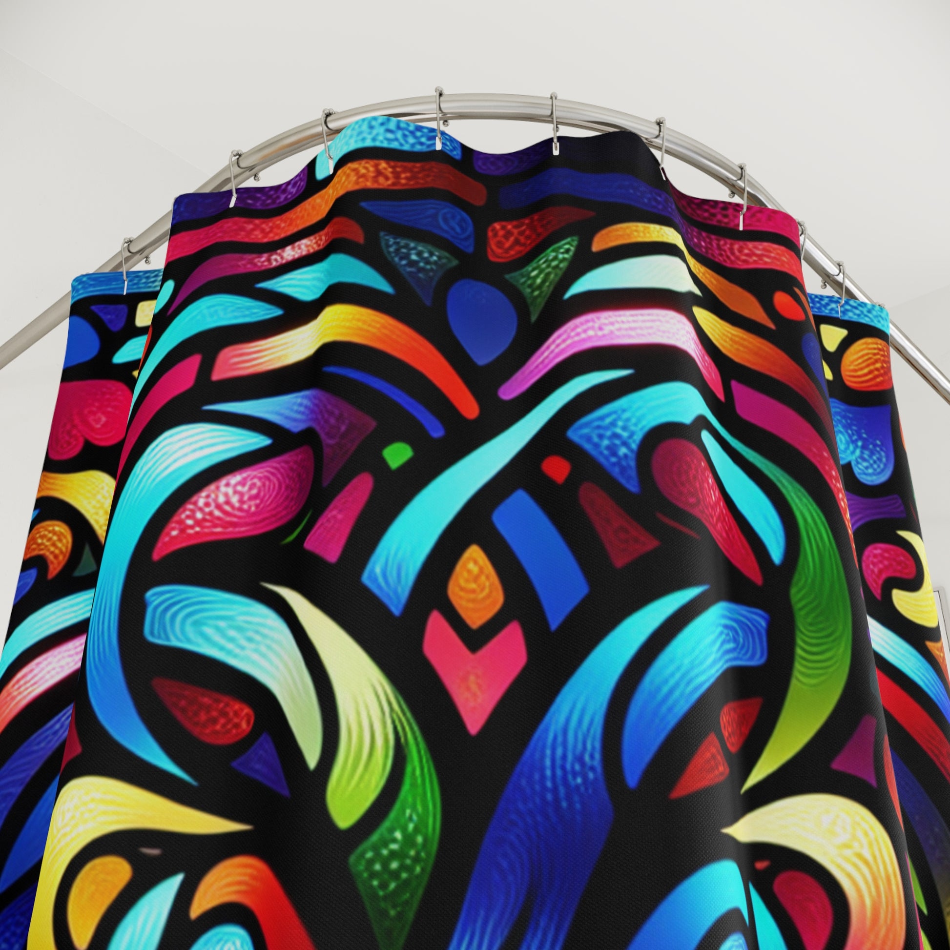 Vibrant Stained Glass Shower Curtain, Colorful Bathroom Decor, Bohemian Home Accessory, Artistic Gift for Housewarming, Unique Holiday [...]